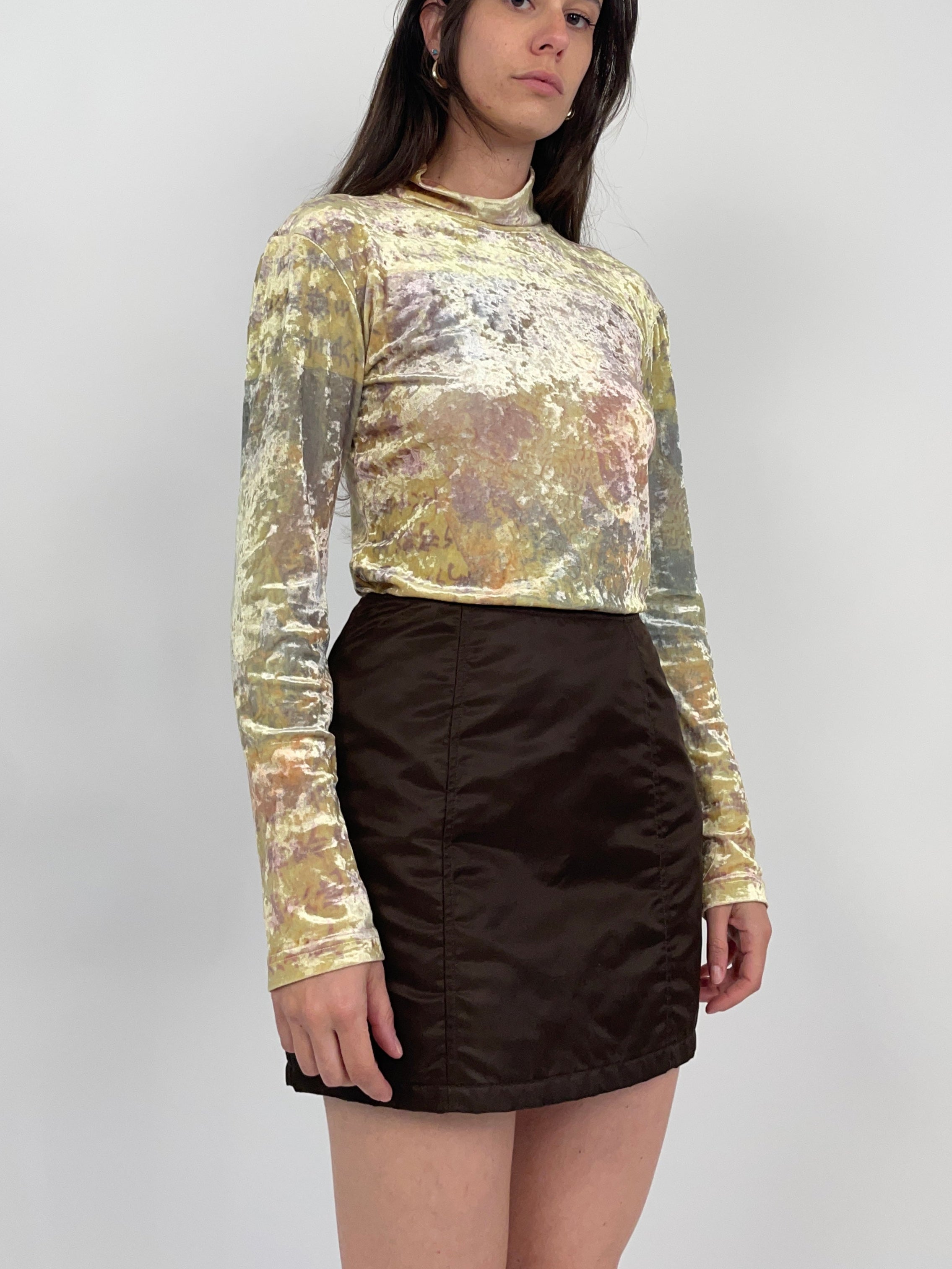 Minigonna vintage in tessuto tecnico