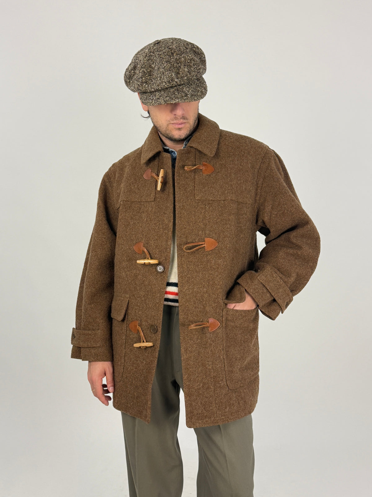 Montgomery Vintage Green Fox Lana Tweed Marrone - Taglia 46/XL