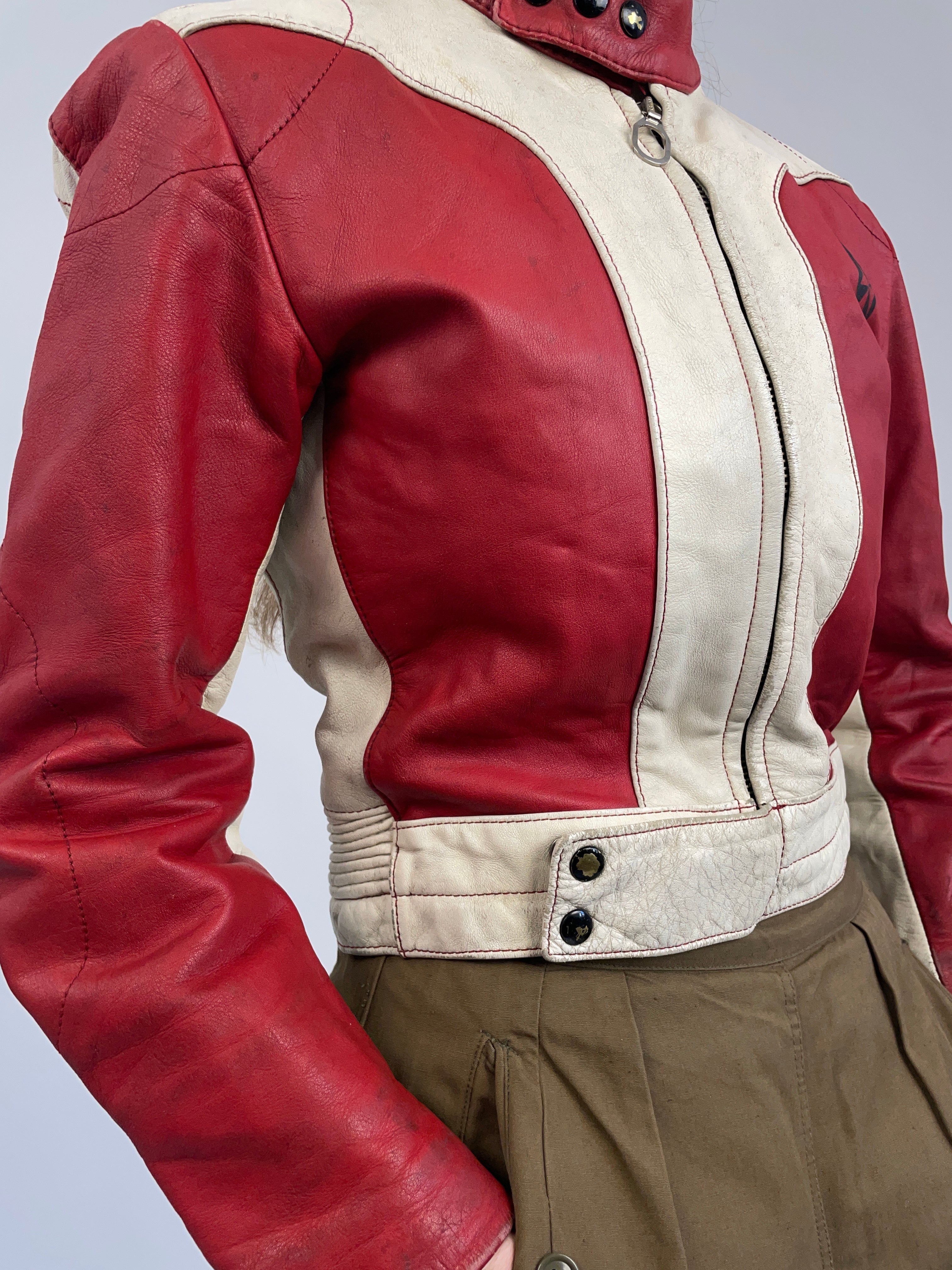 HARRO Leather biker jacket anni '70