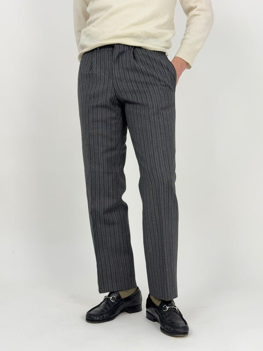 Pantaloni anni '60 in lana a righe