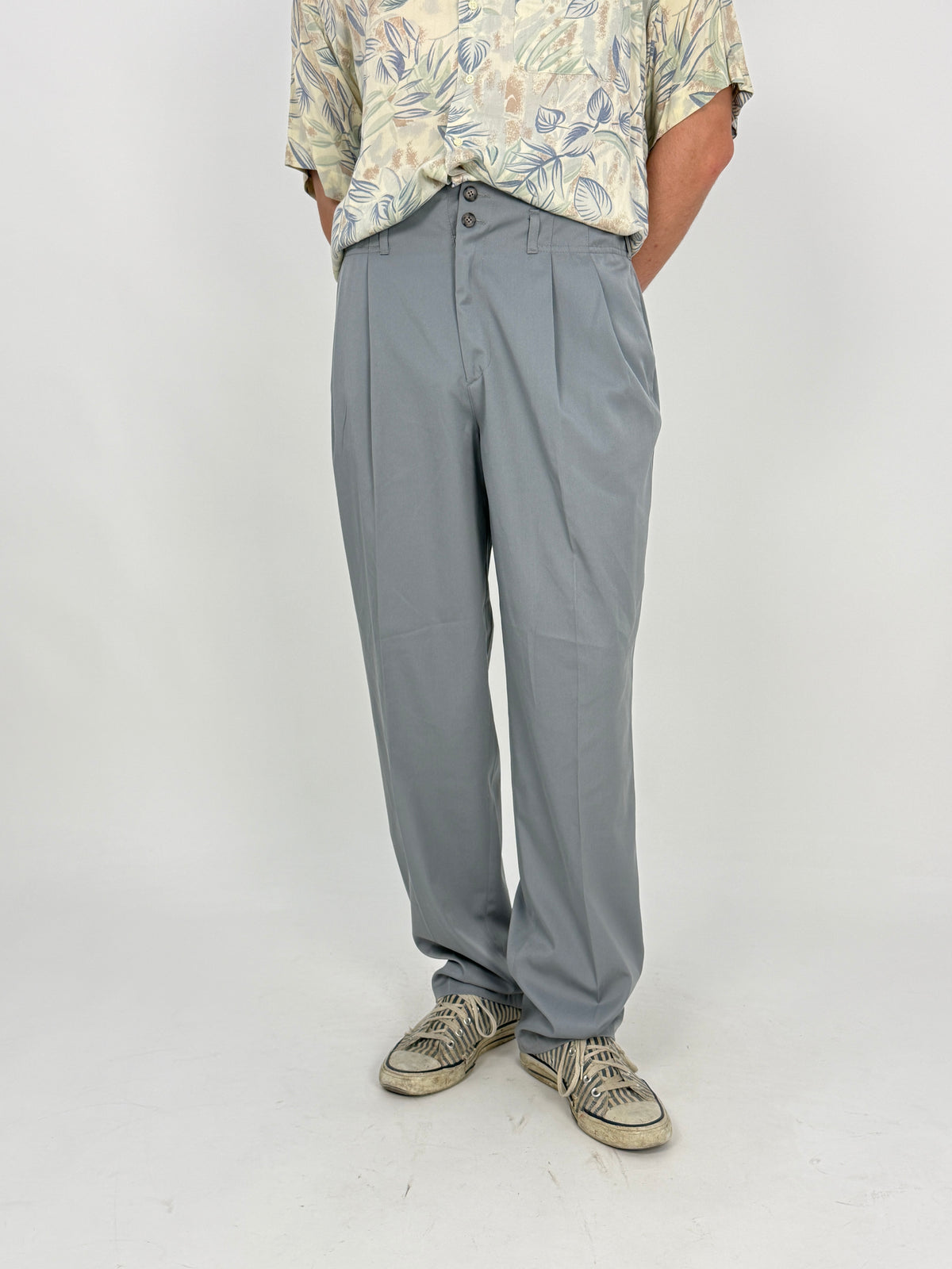 Pantaloni Sartoriali con Pinces Anni '80 - Taglia 48