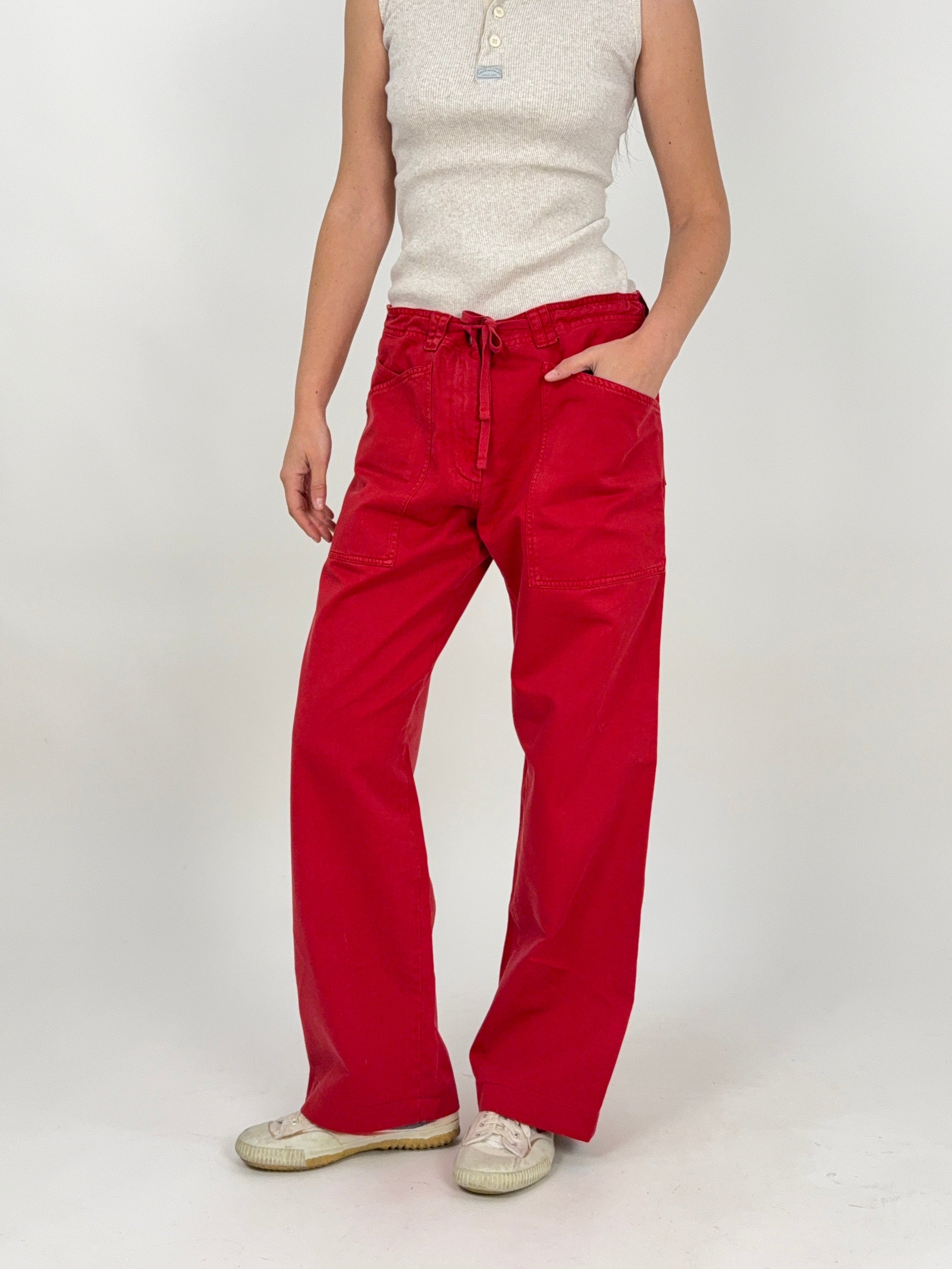 Pantaloni vintage Think Pink - Taglio Wide Leg con Coulisse