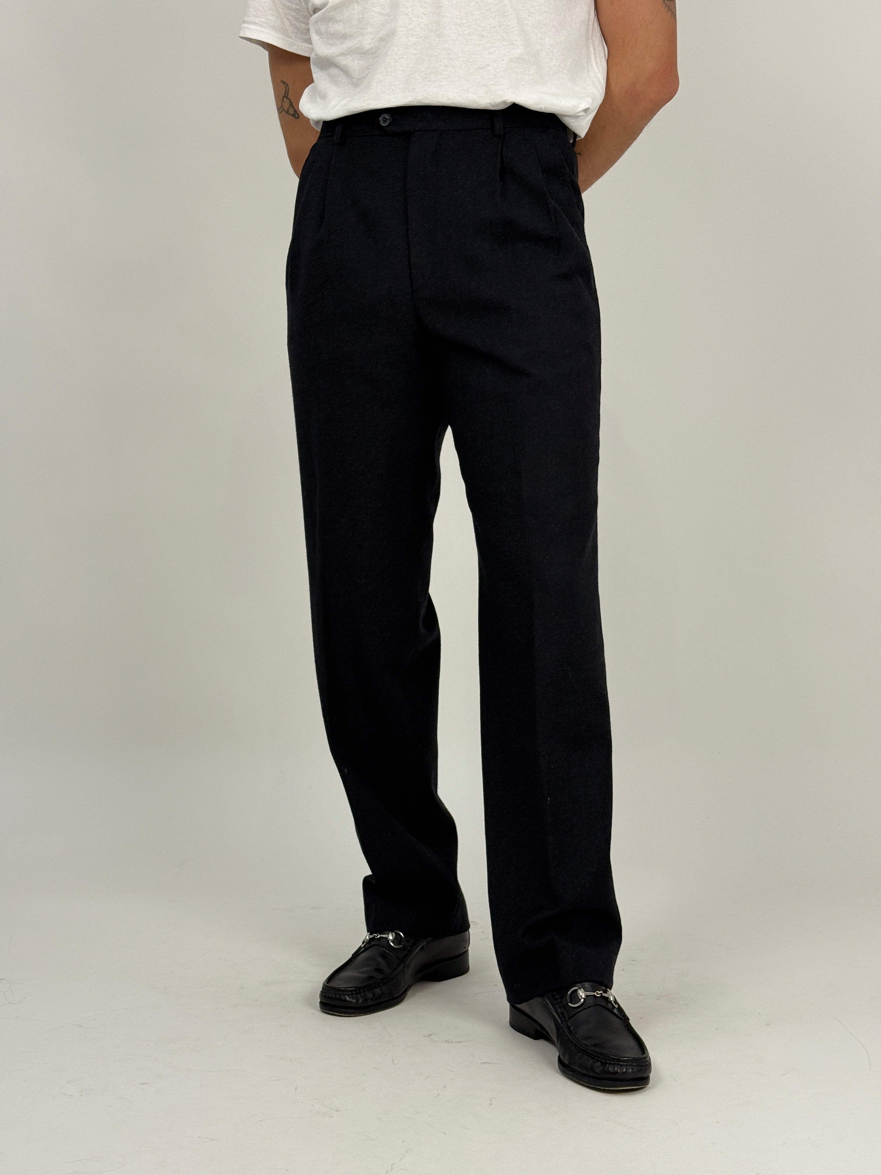 Pantaloni sartoriali in pura lana vergine