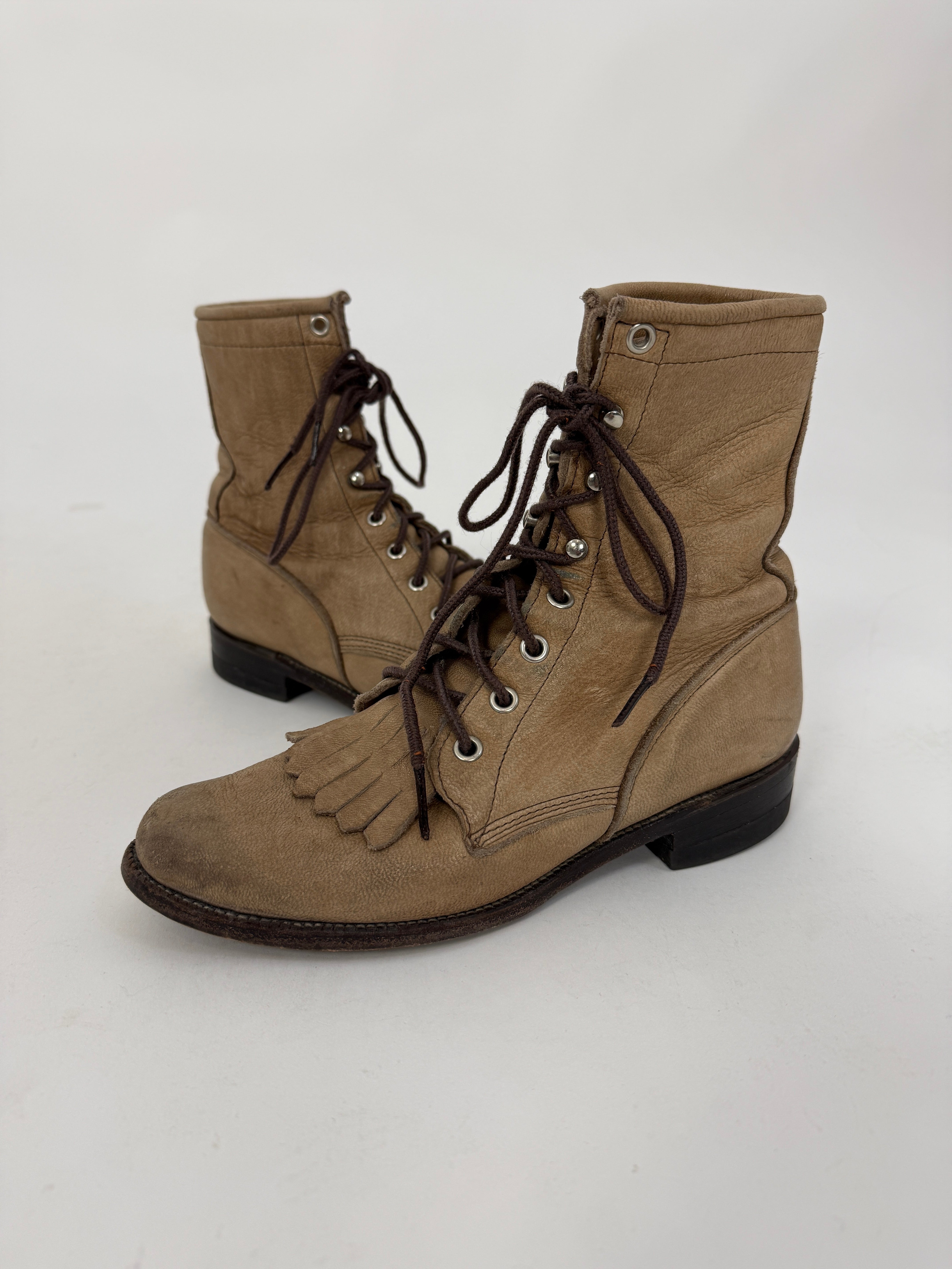 Justin Roper Made in USA 70s- Allacciata alta con frange