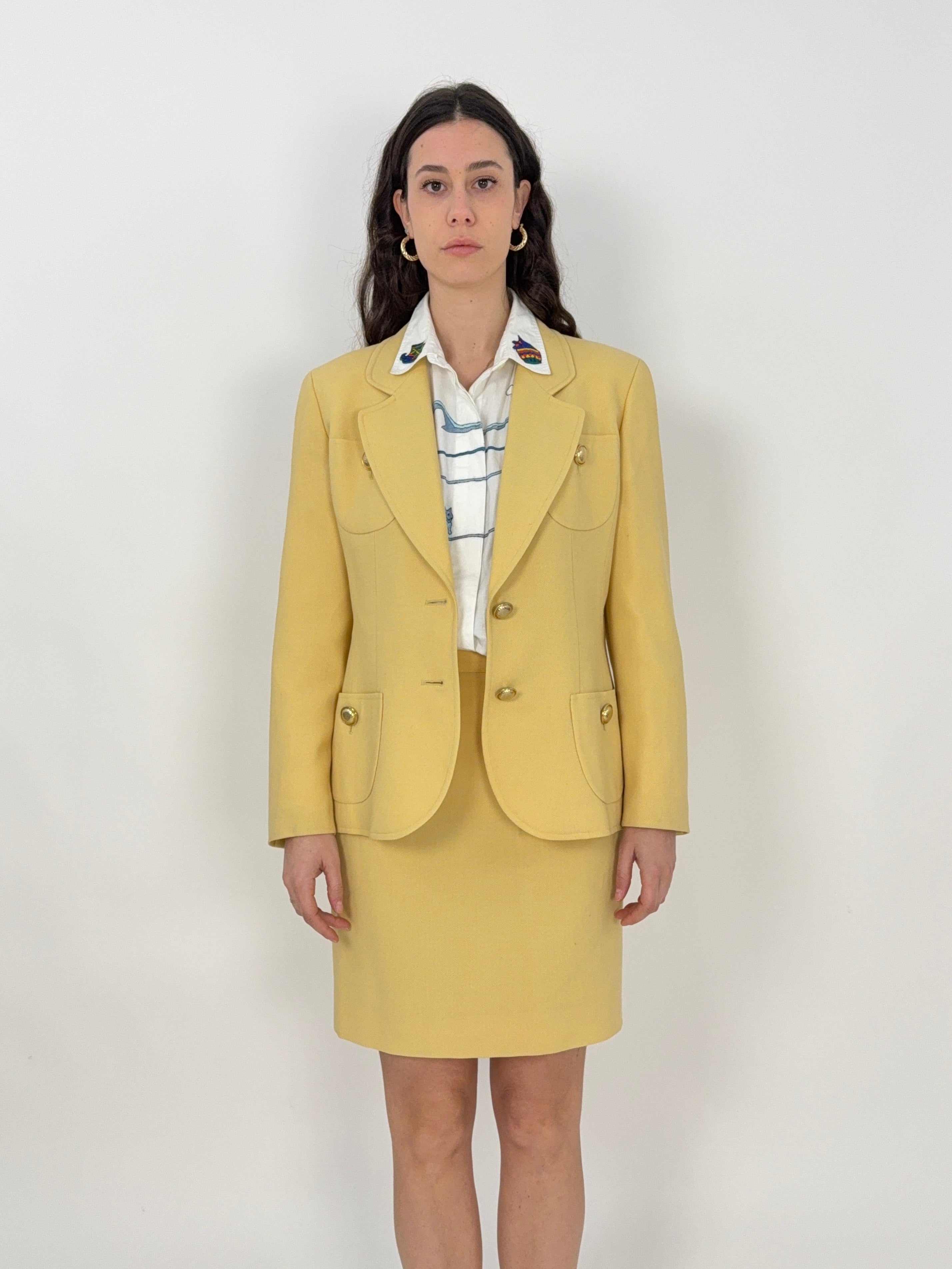 Tailleur anni '80 - giallo pastello