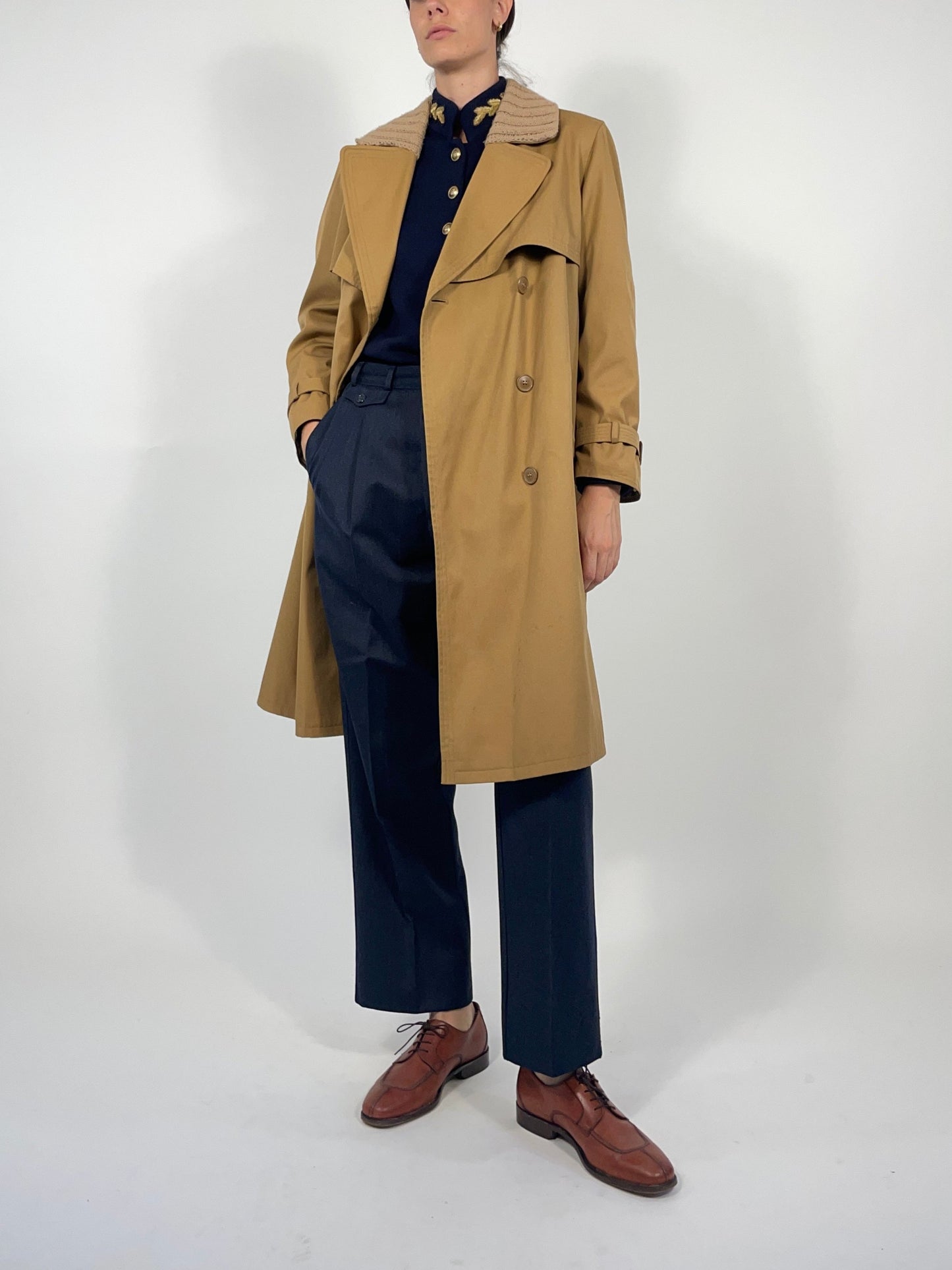 Trench vintage doppiopetto