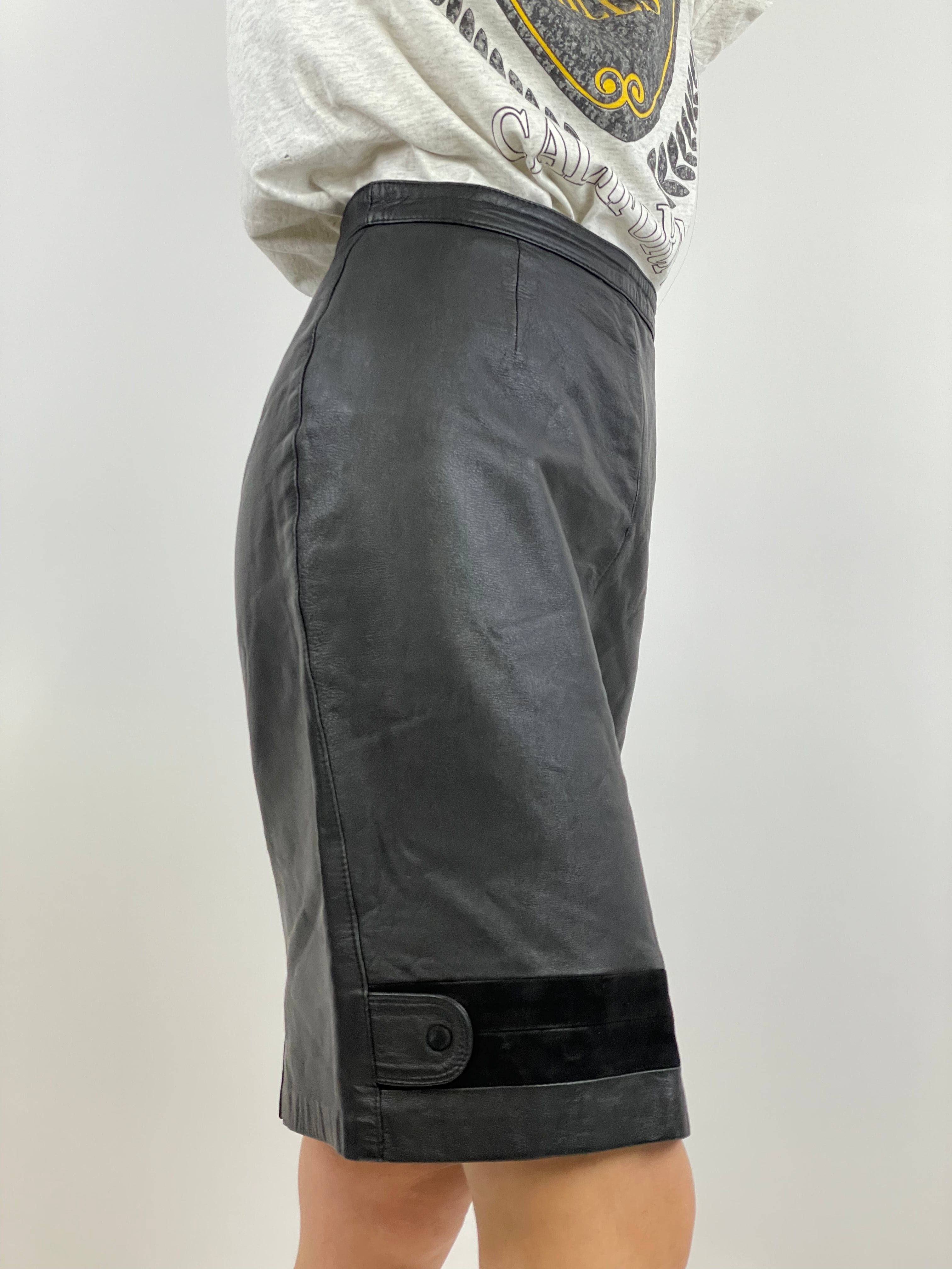Gonna in pelle 1980s - Fangovintage