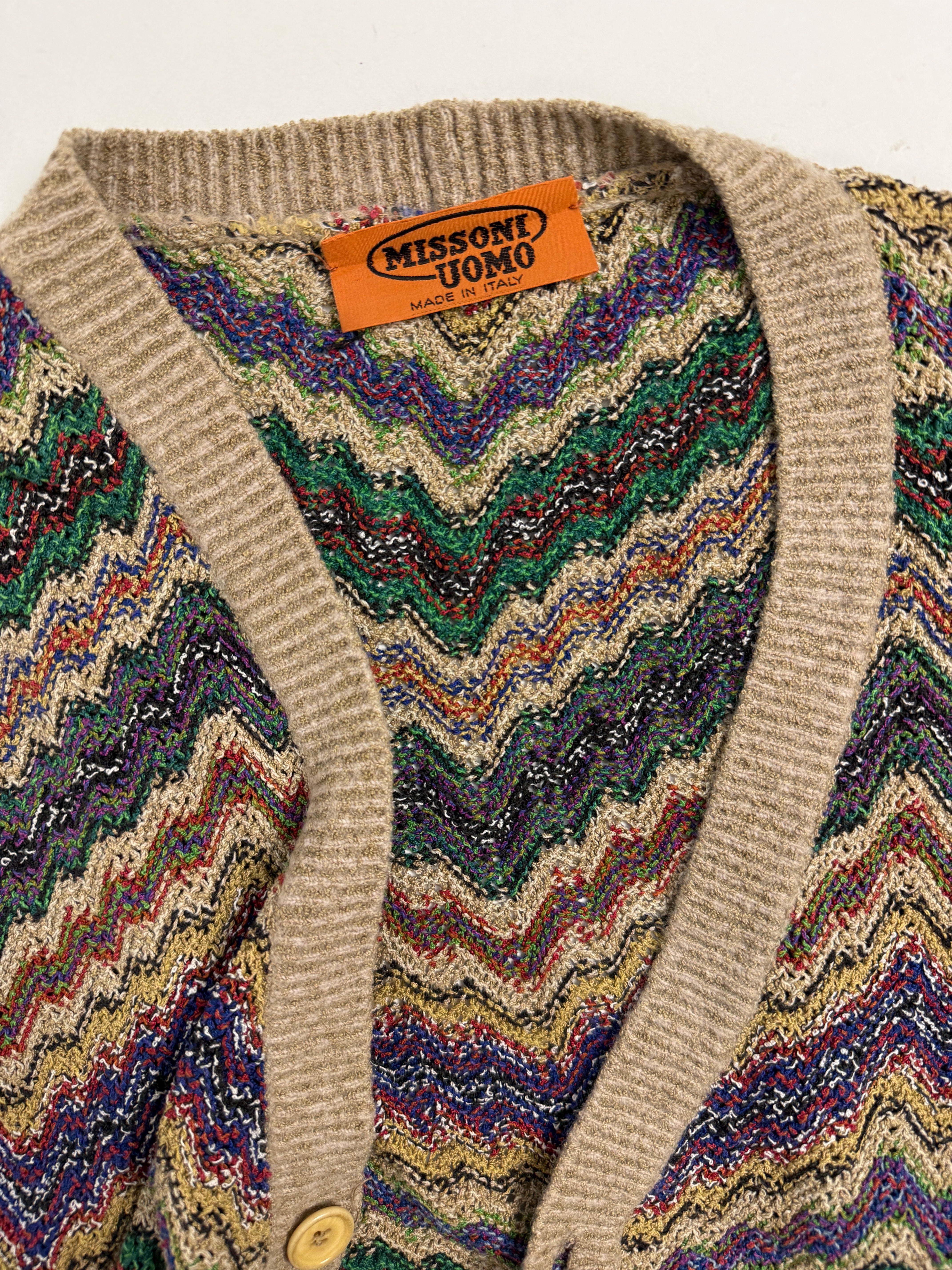 Cardigan Missoni Uomo Anni '70/'80 - Pezzo d'Archivio - Taglia M