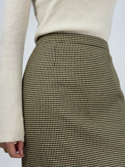 Gonna tubino in pied de poule