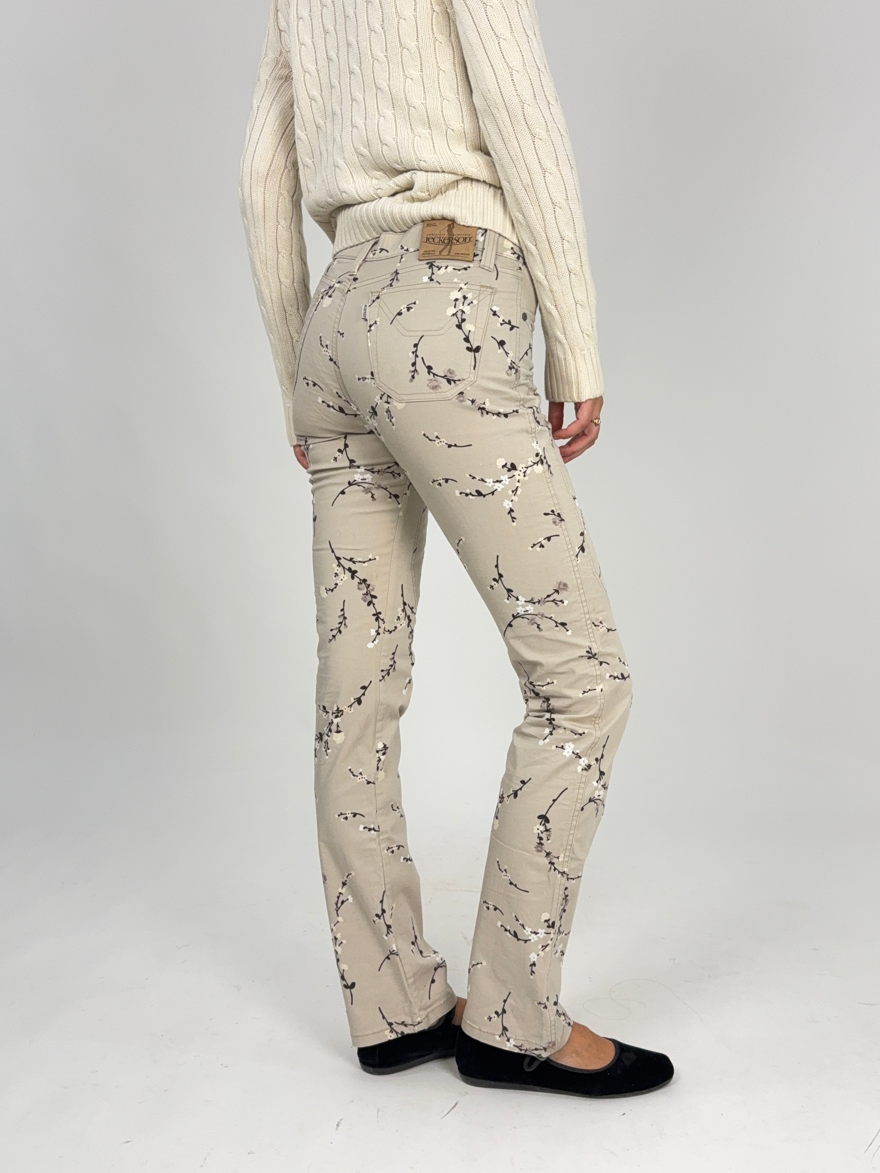 Pantaloni Jeckerson Stampa Sakura Beige - Taglia 42