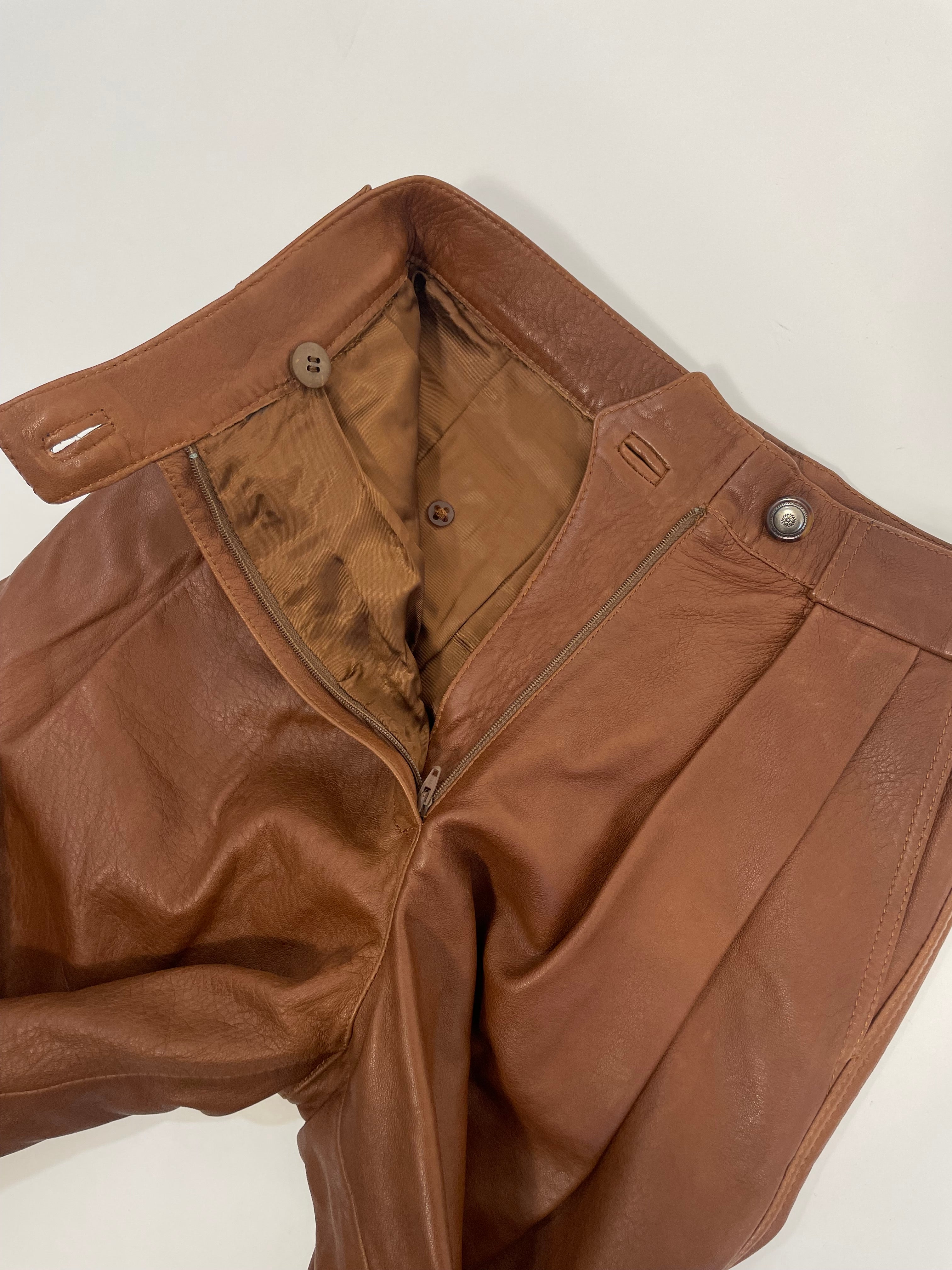 Pantaloni vera pelle anni '80