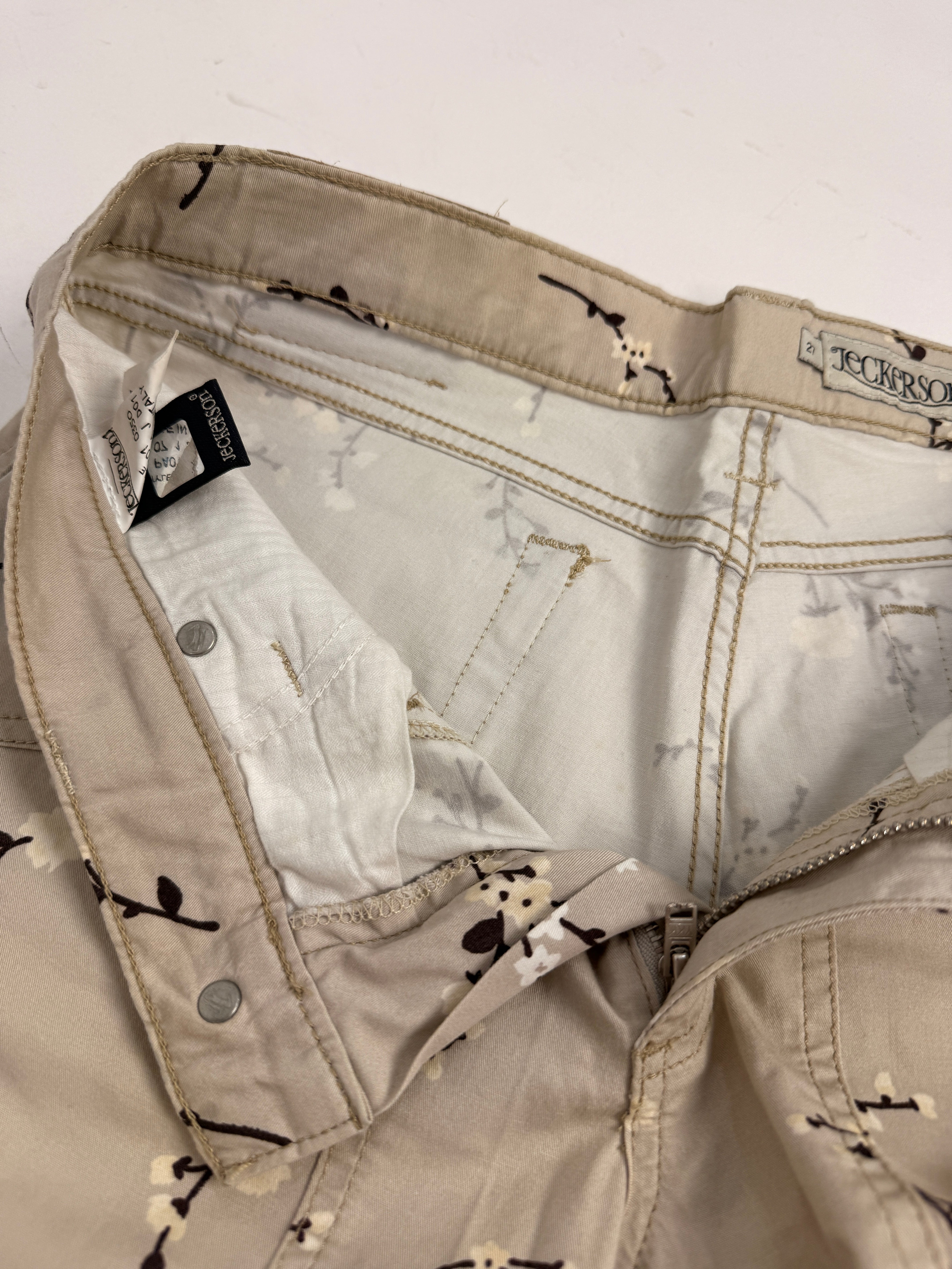 Pantaloni Jeckerson Stampa Sakura Beige - Taglia 42
