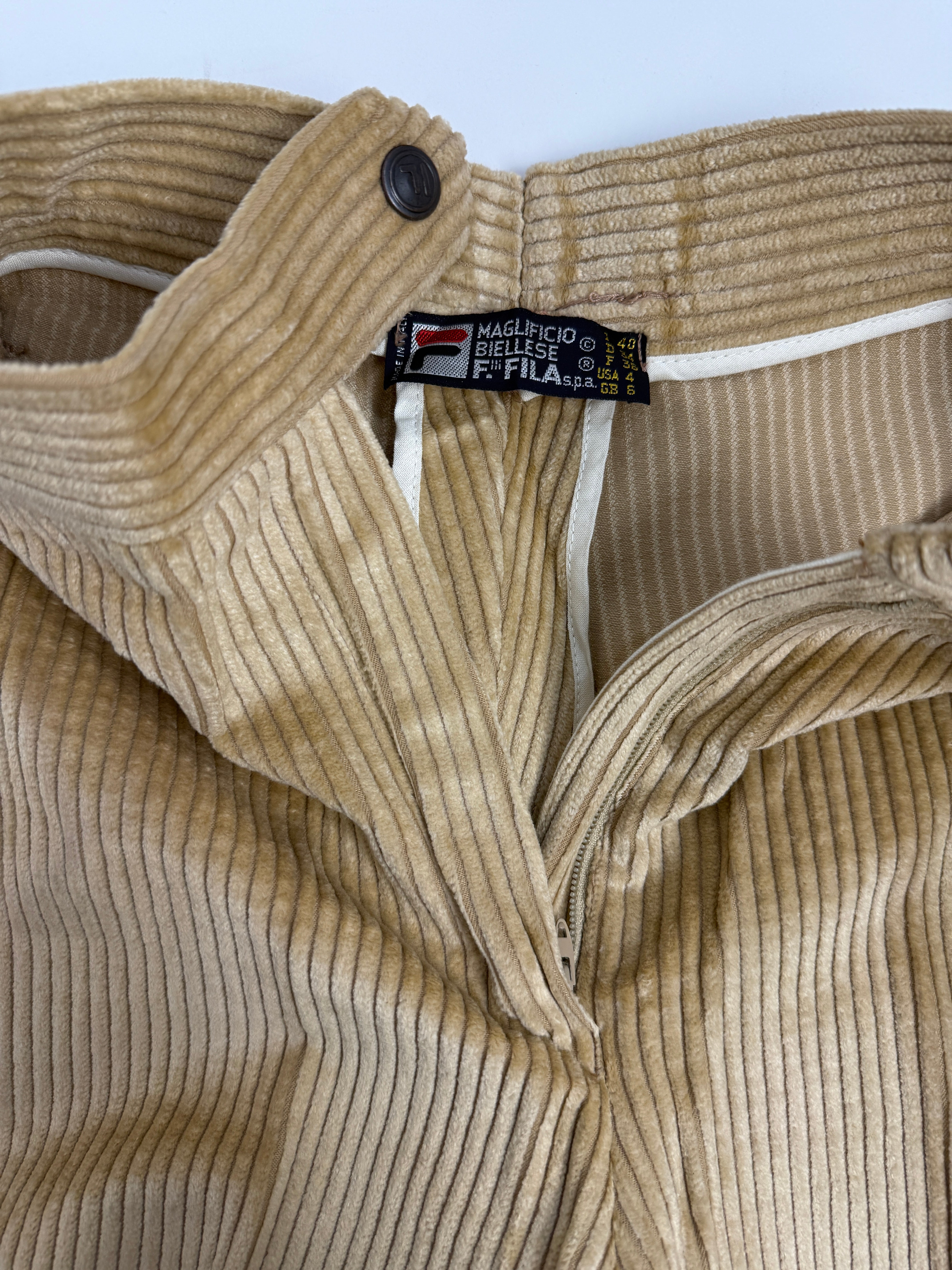 Pantaloni Fila anni '70 in velluto a coste
