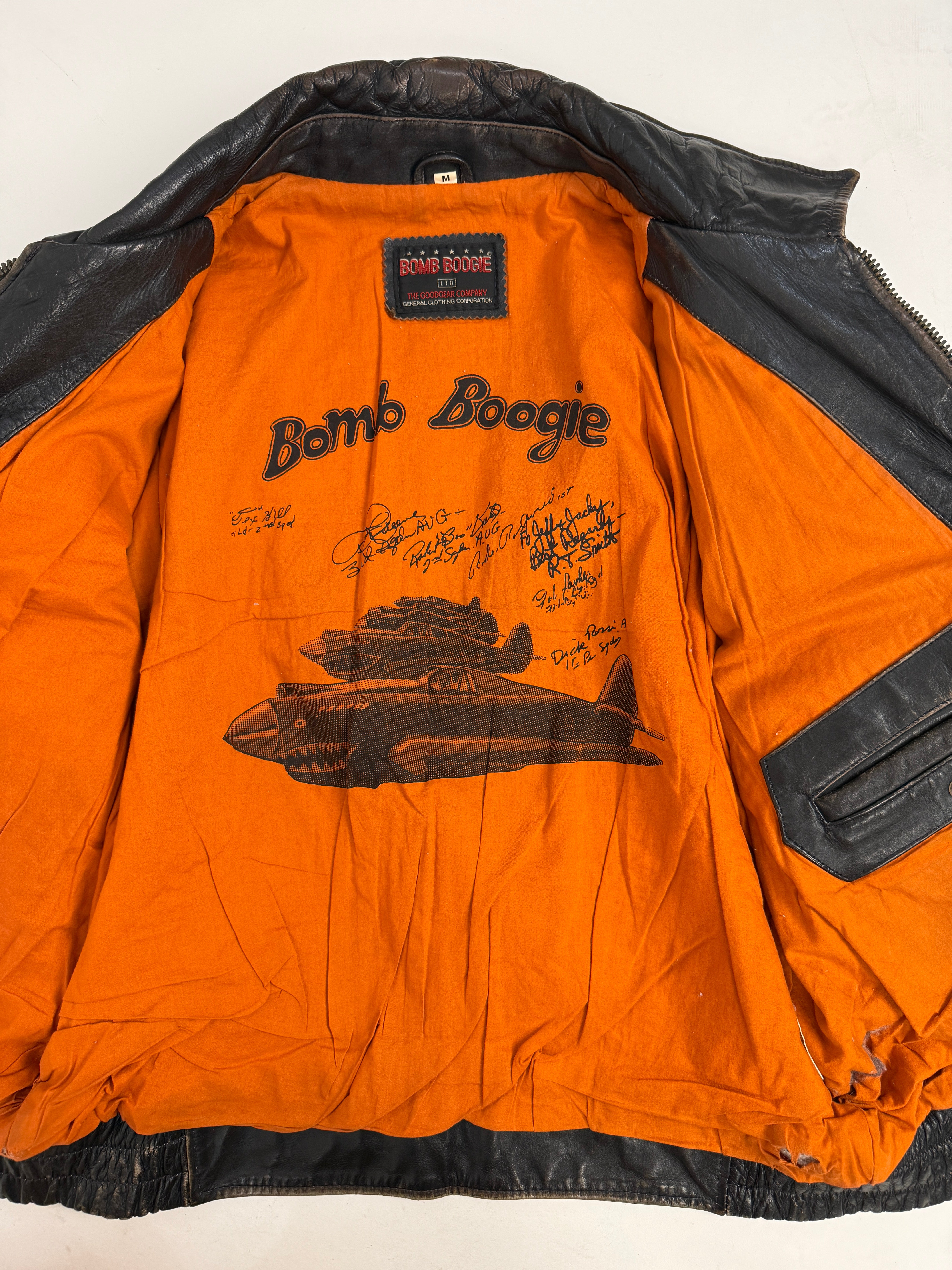 Bomb Boogie Leather Jacket Anni '80/'90 - Taglia M