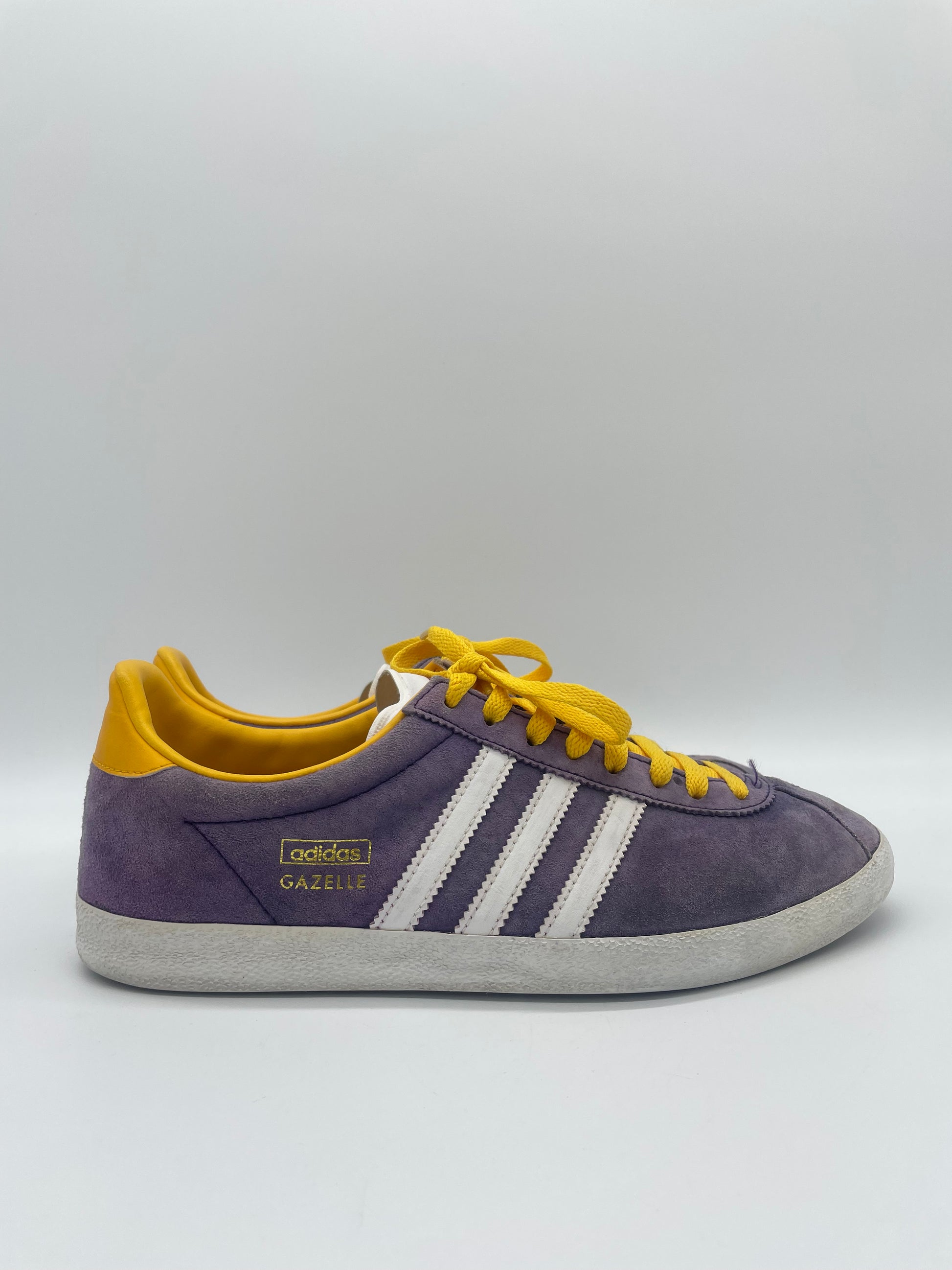 Adidas Gazelle purple and yellow Fangovintage