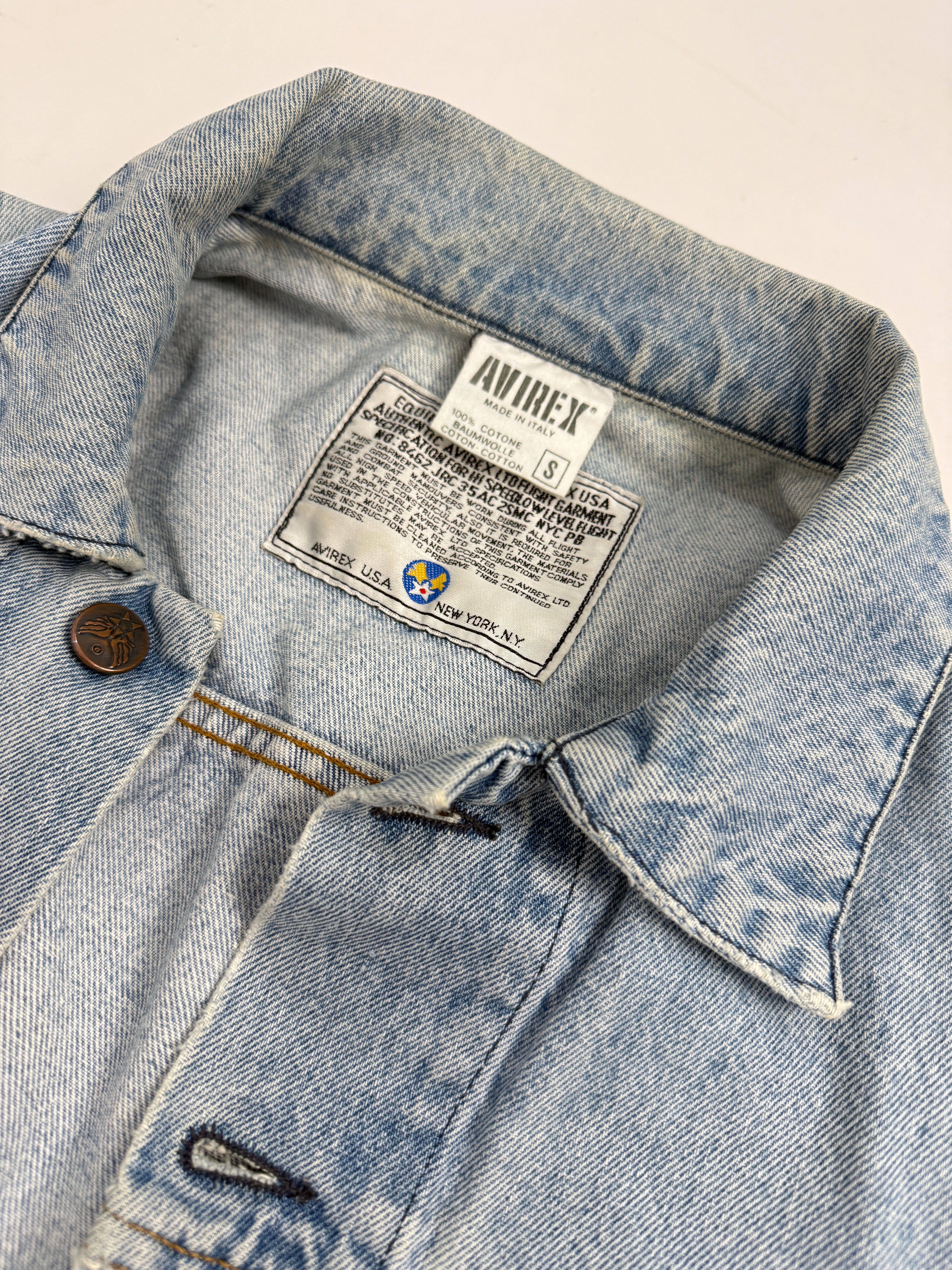 Gilet Avirex LTD in Denim Anni '80 - Taglia M