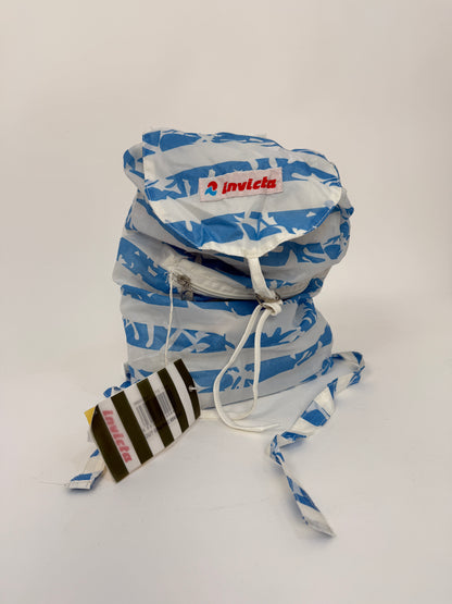 Zainetto Invicta vintage a righe - nylon leggero pieghevole