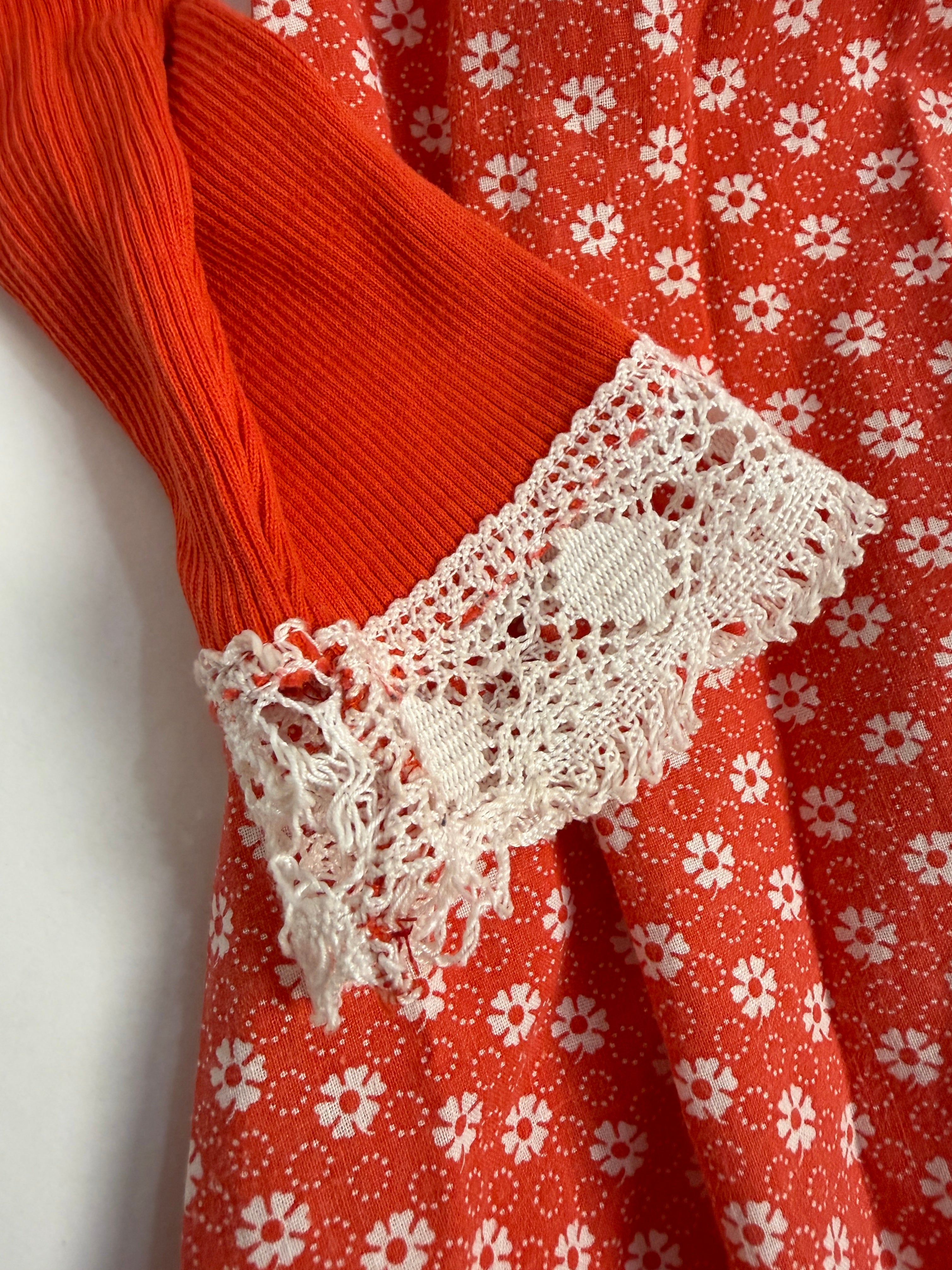 Abito Lungo Prairie Dress Folk Anni '70 - Taglia S/M