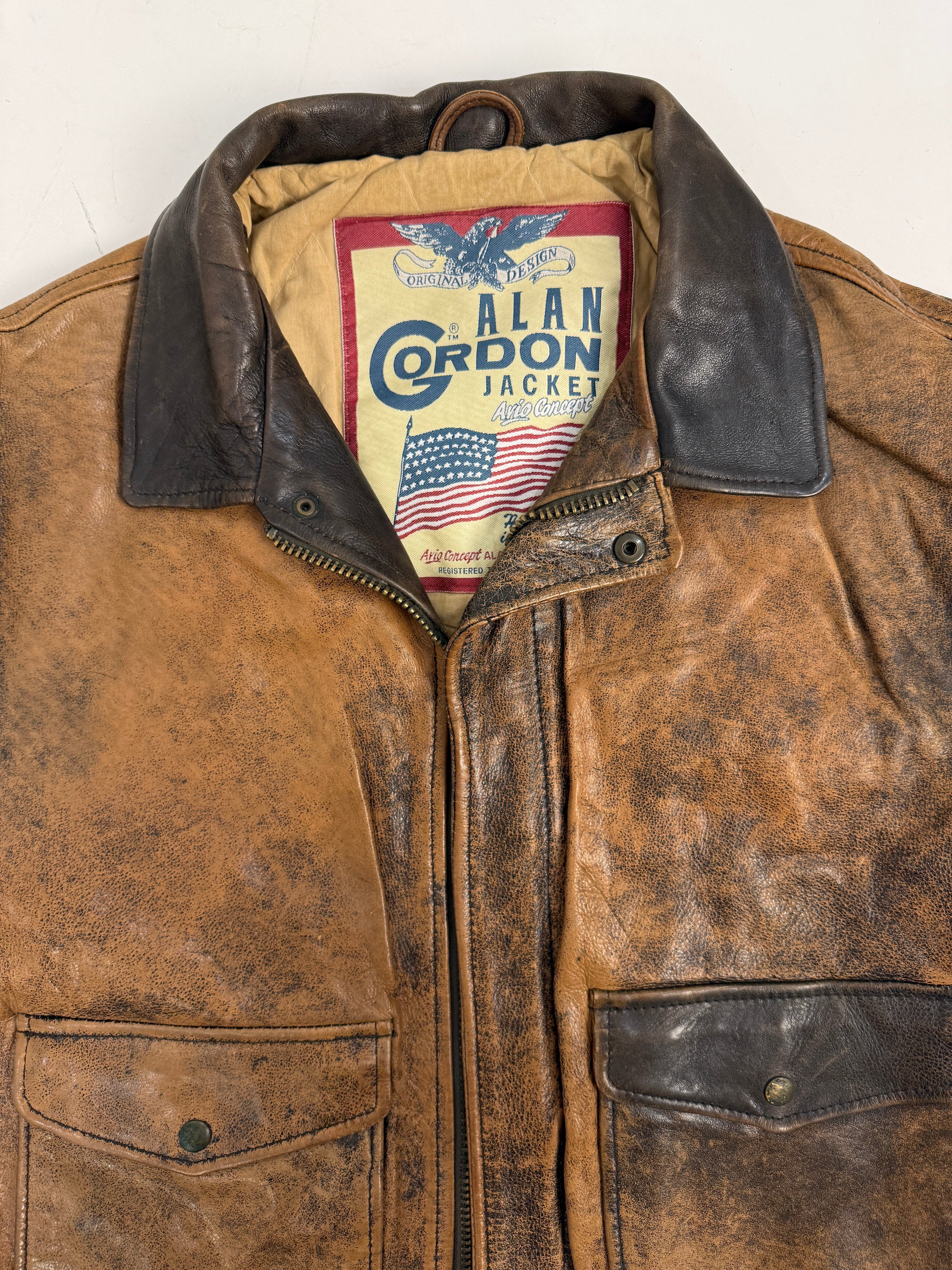 Giacca Alan Gordon da Aviatore in Pelle - Taglia M