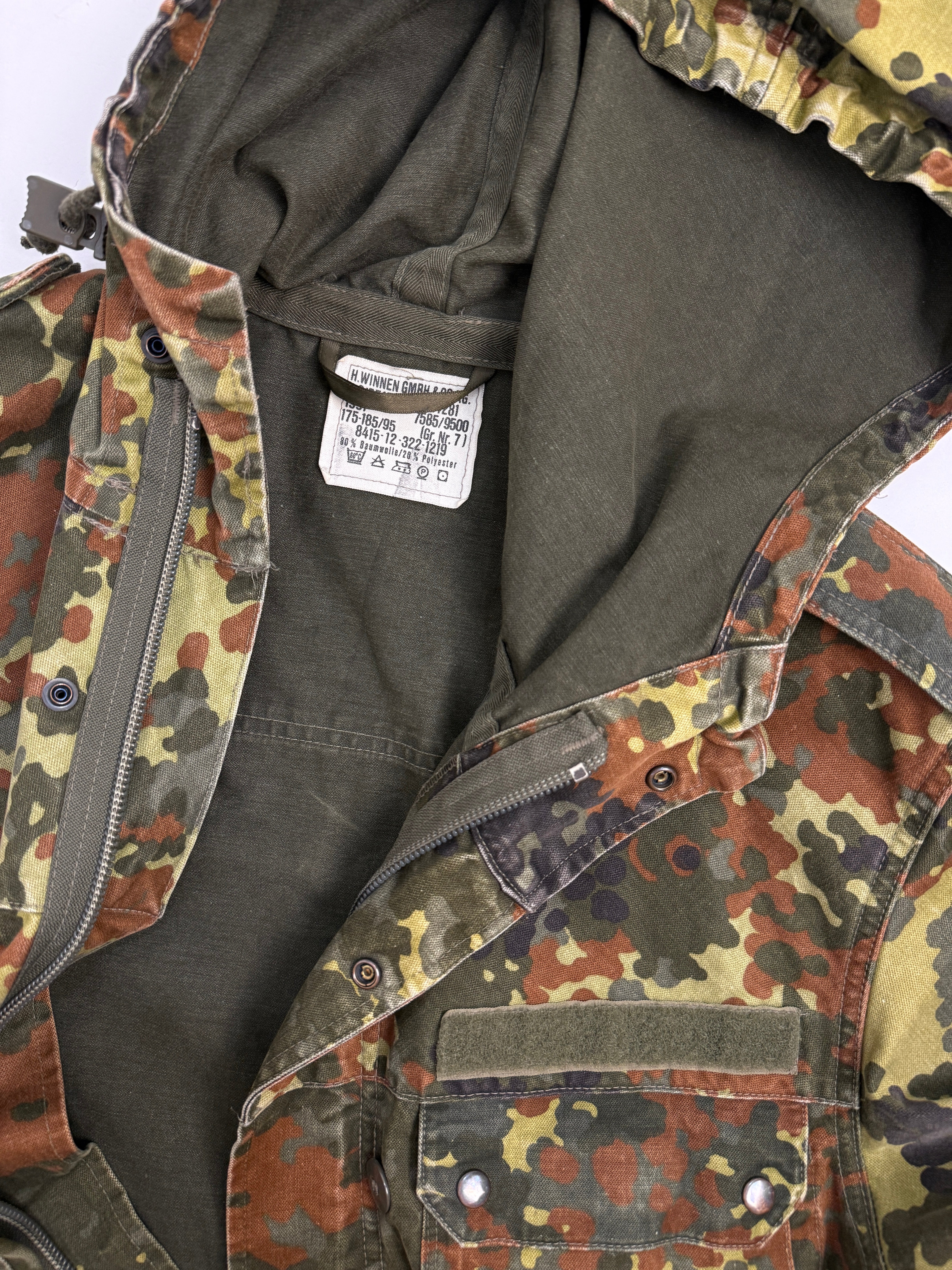 Parka Militare Bundeswehr Flecktarn Anni '90 - Taglia M