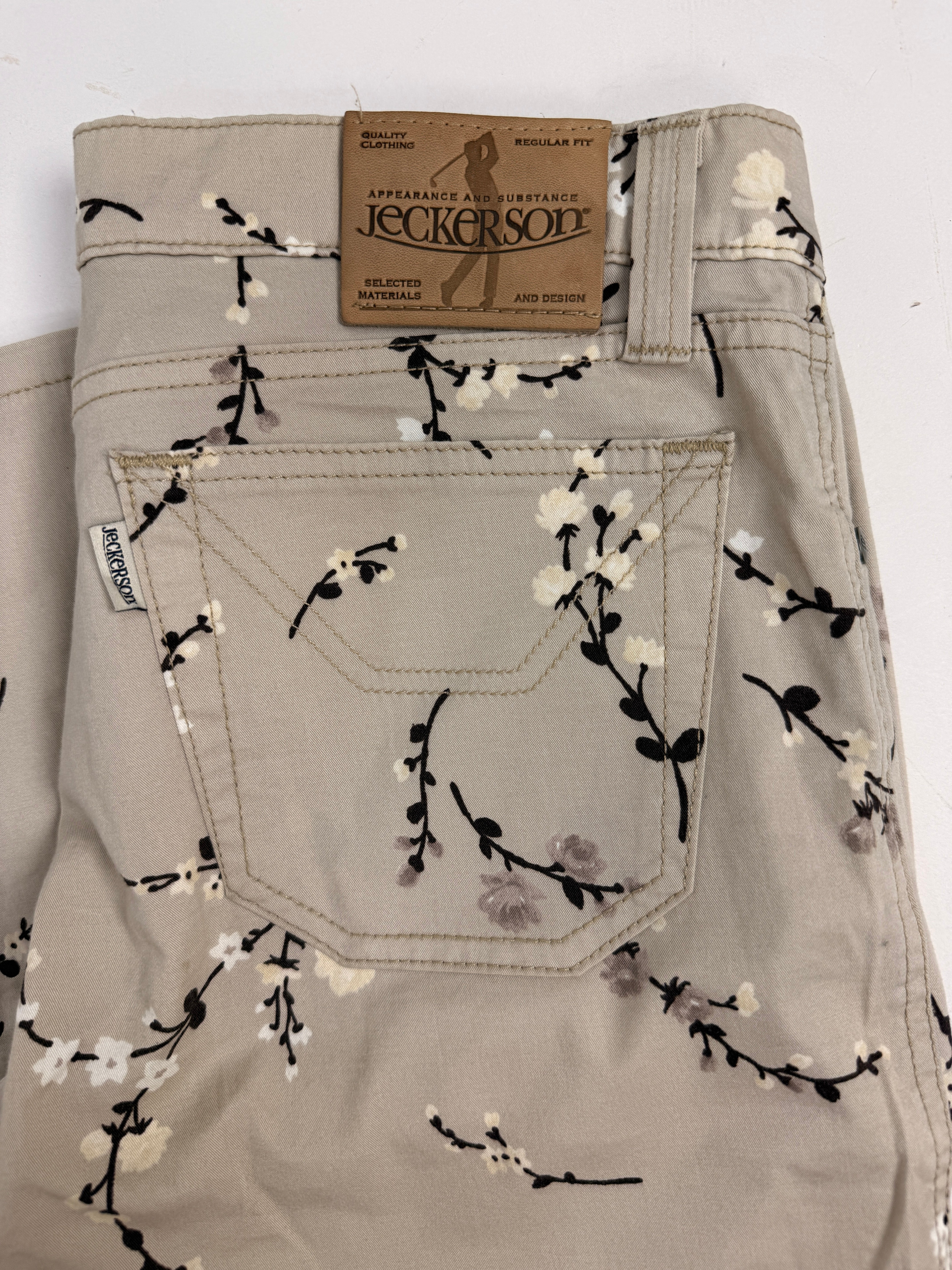 Pantaloni Jeckerson Stampa Sakura Beige - Taglia 42