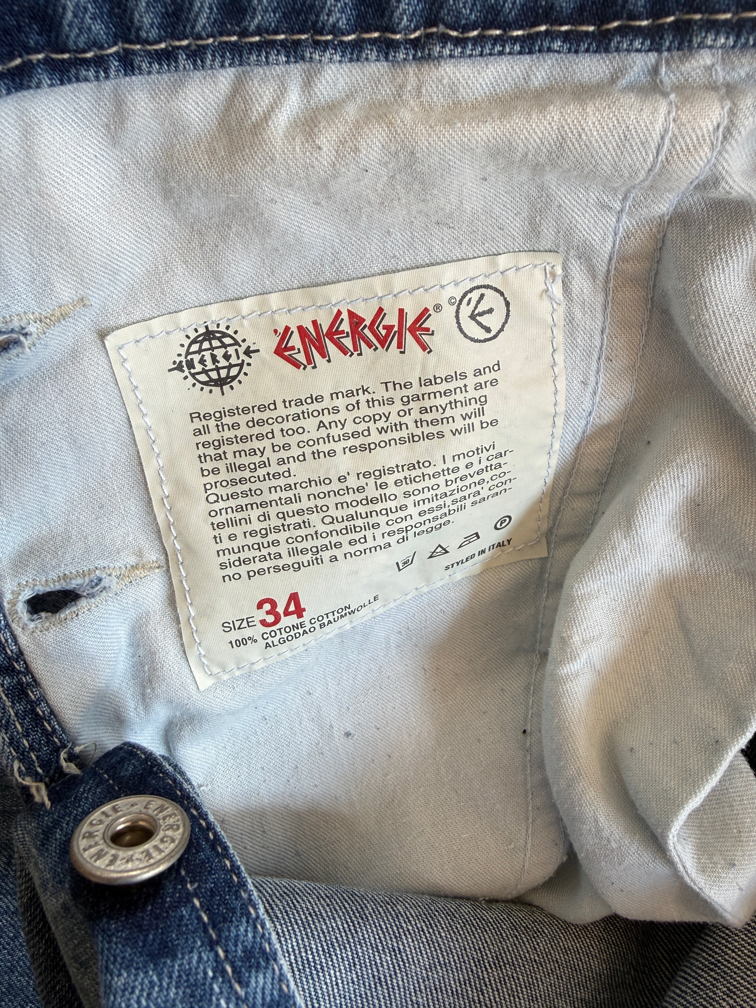 Salopette Denim Energie Light Blue Vintage – Taglia L