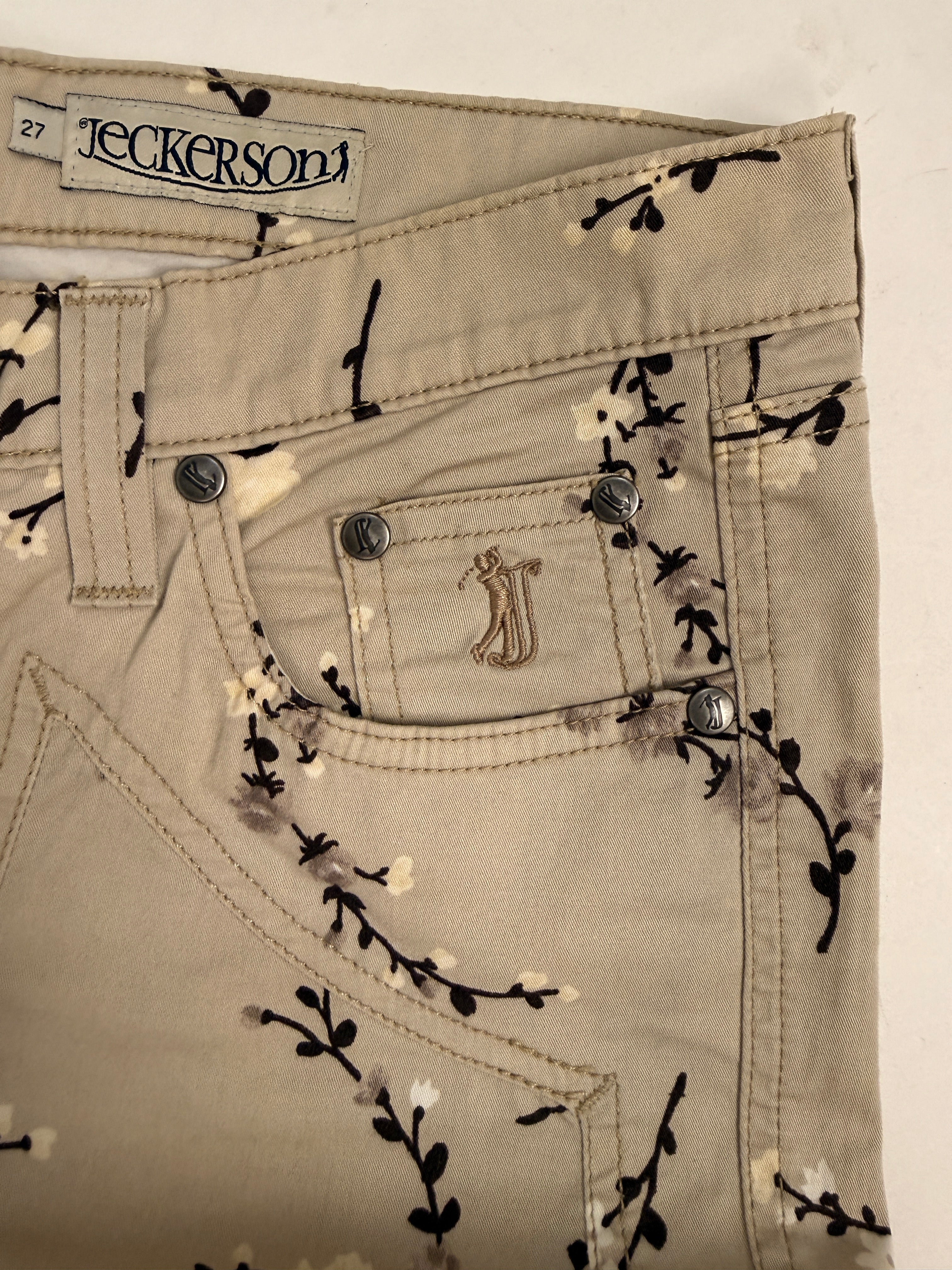 Pantaloni Jeckerson Stampa Sakura Beige - Taglia 42