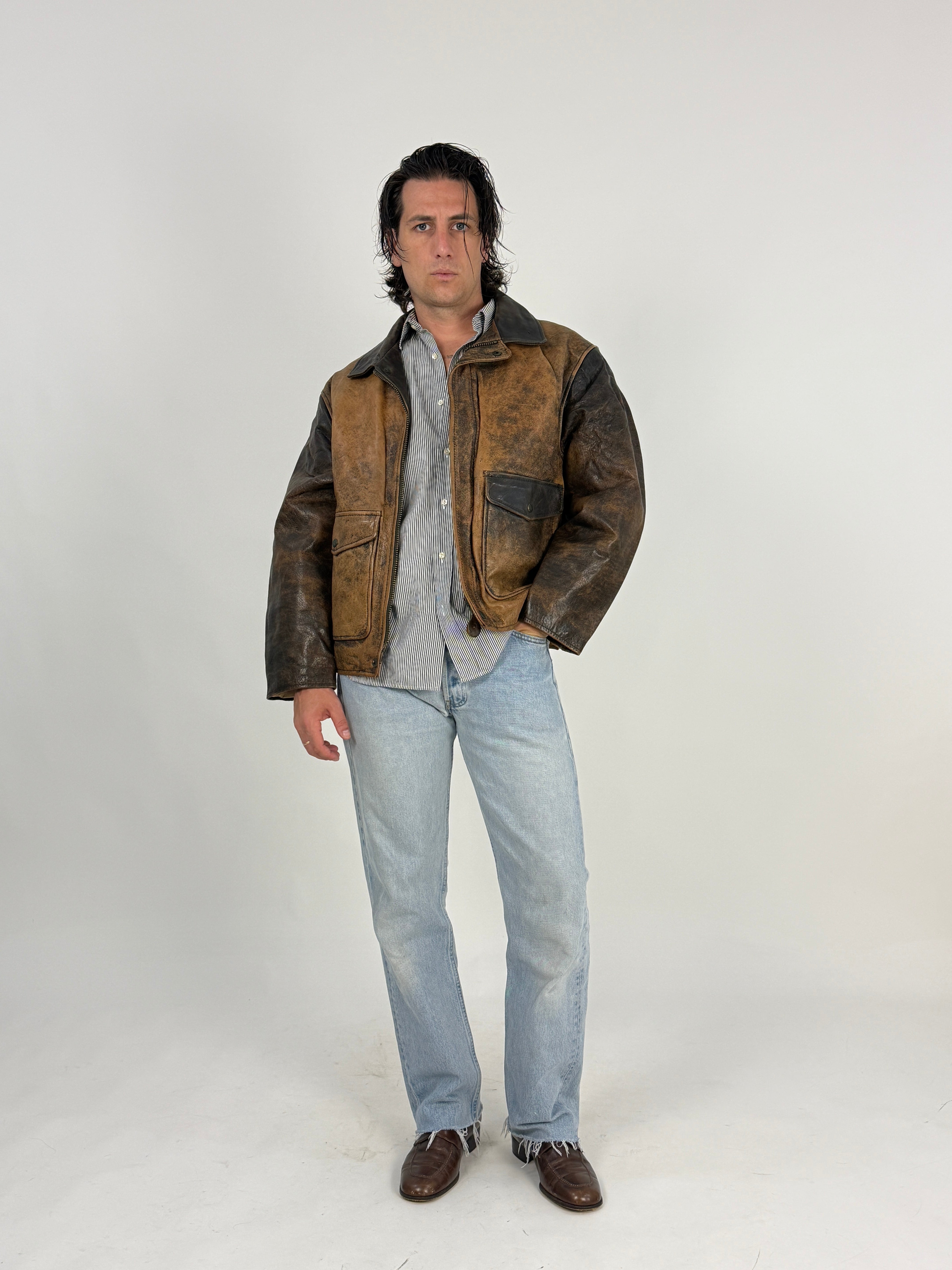 Giacca Alan Gordon da Aviatore in Pelle - Taglia M