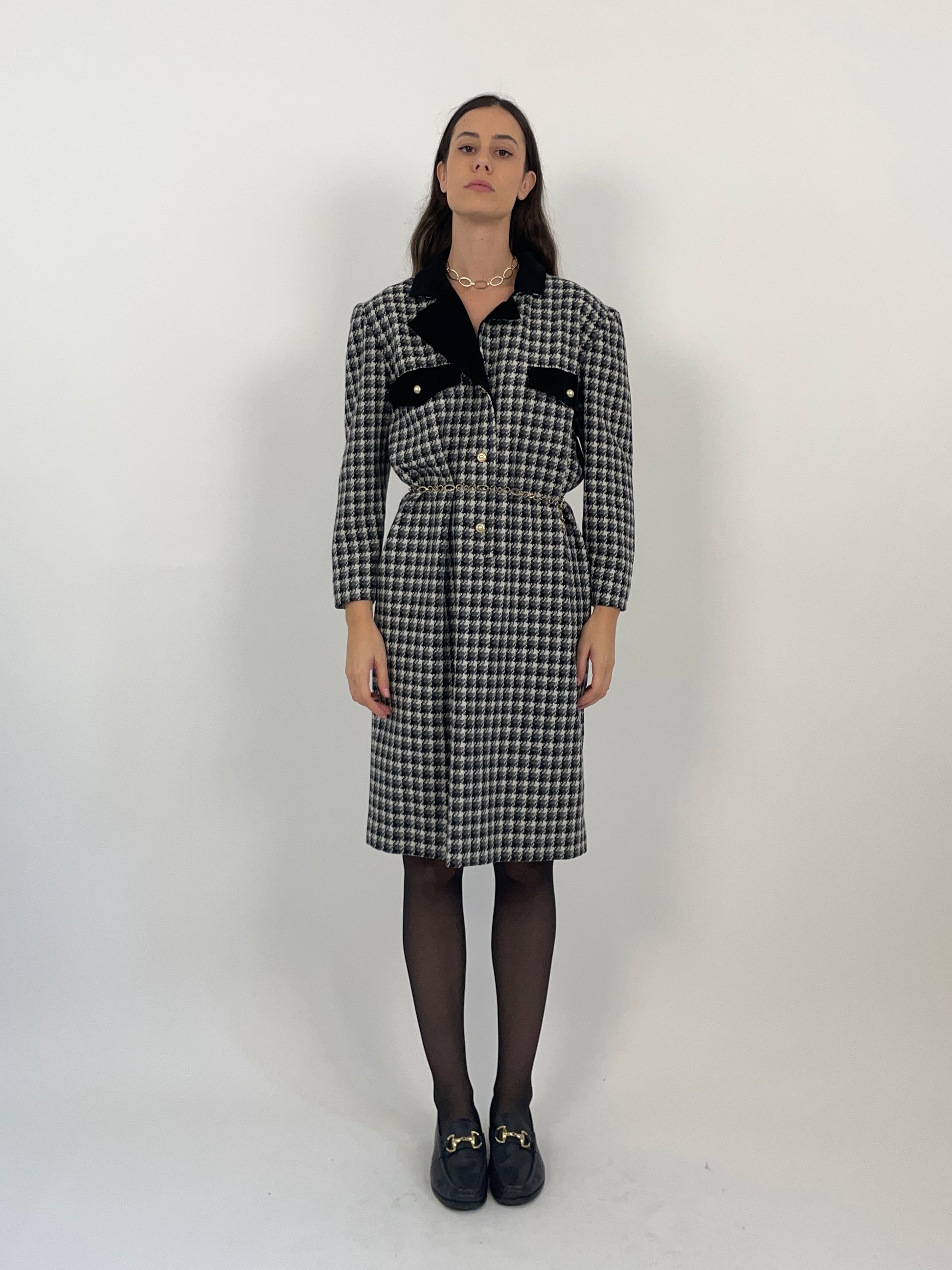 Luisa Spaniards Vintage dress B/W 70% wool 30% polyester