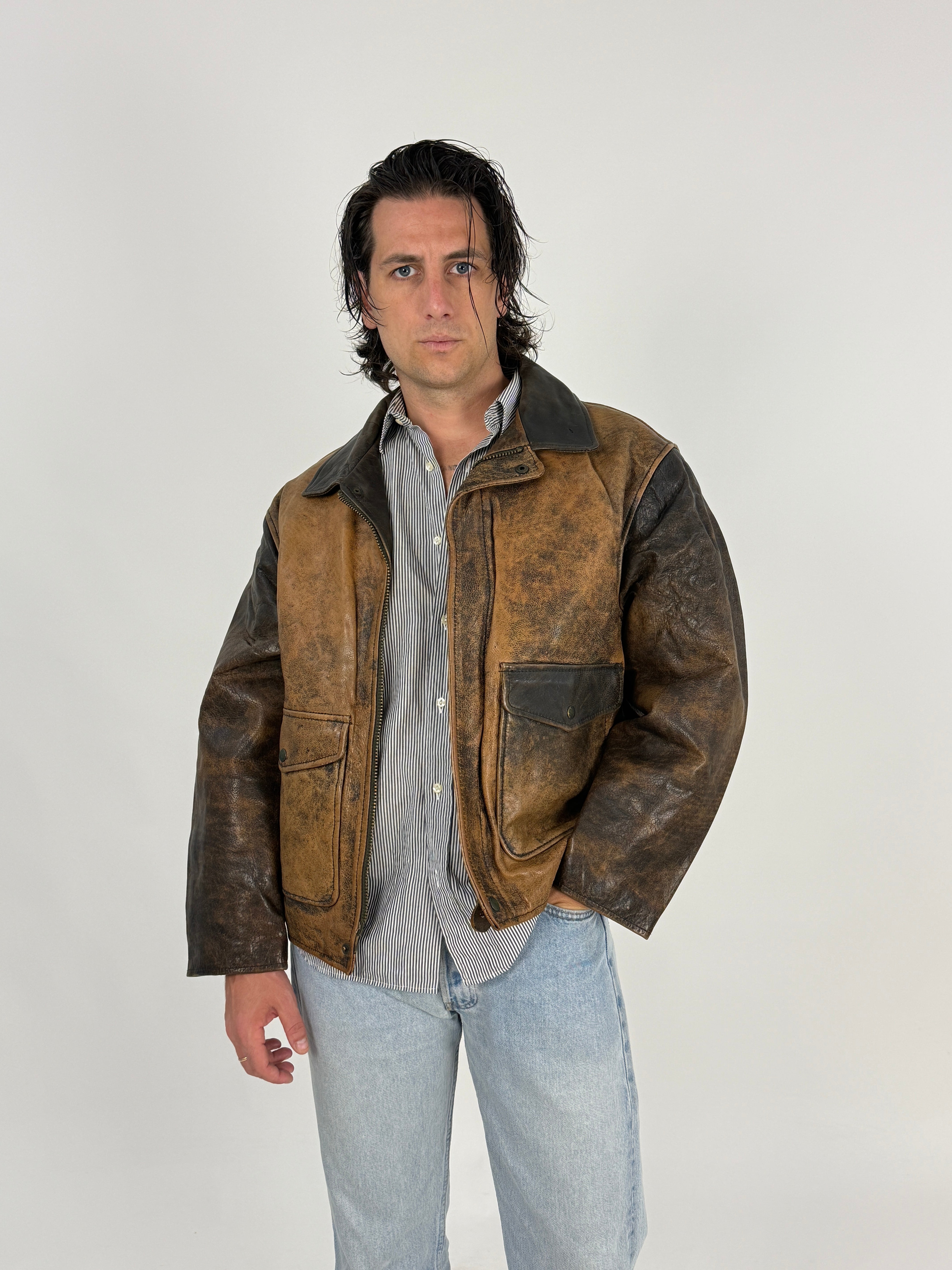 Giacca Alan Gordon da Aviatore in Pelle - Taglia M