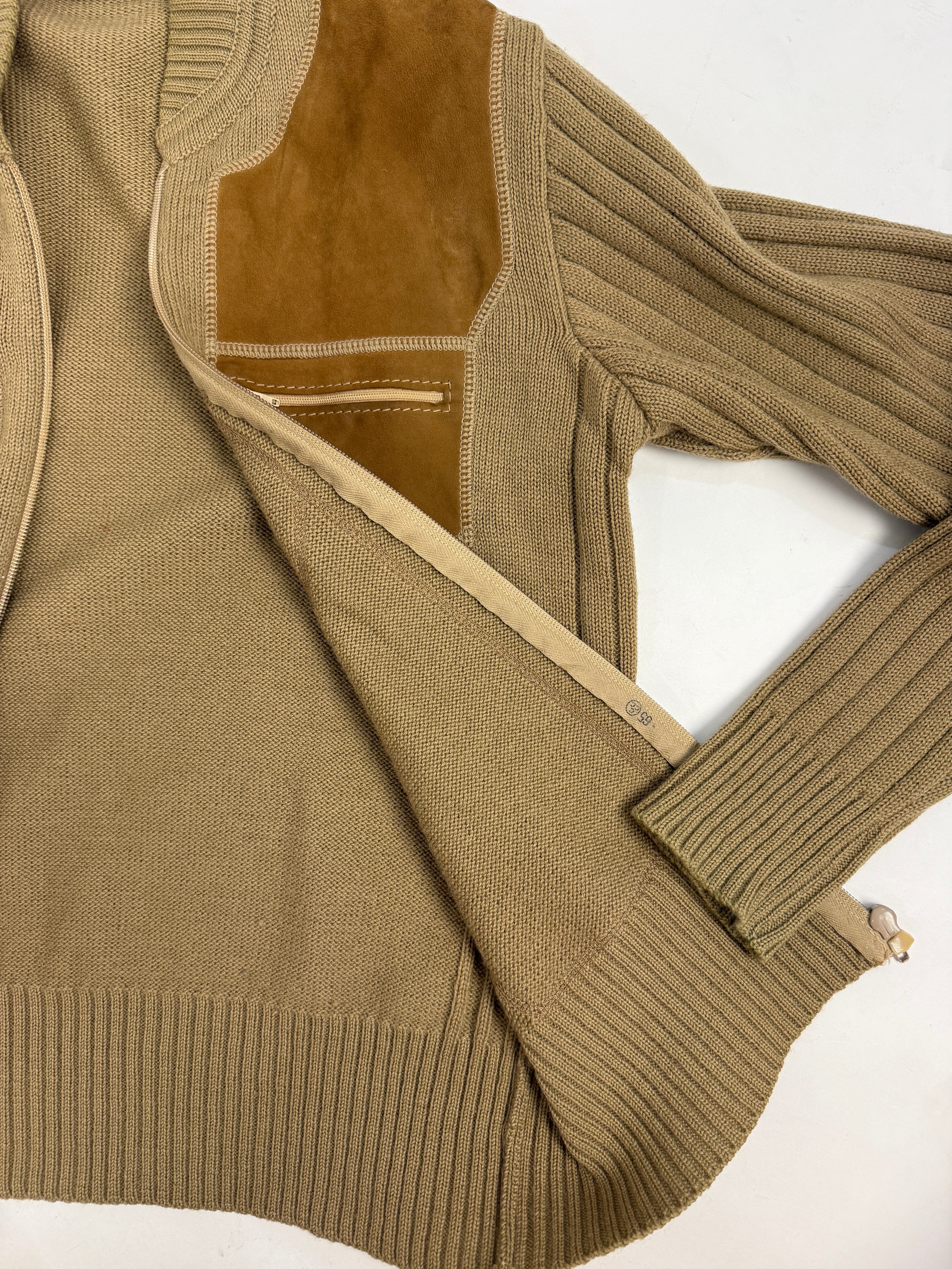 Cardigan Ranger Anni '70 Lana e Camoscio - Taglia M