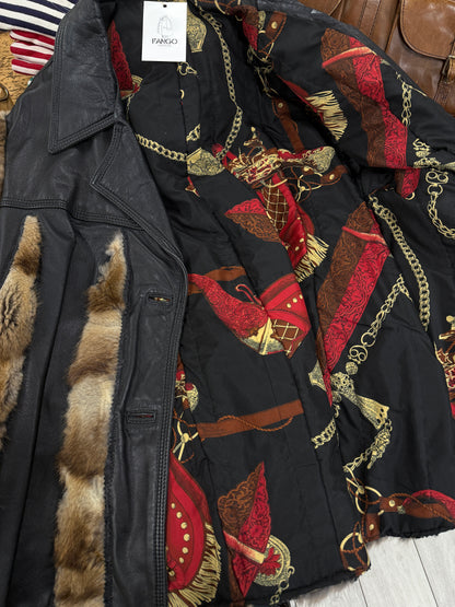 Real leather and fur jacket