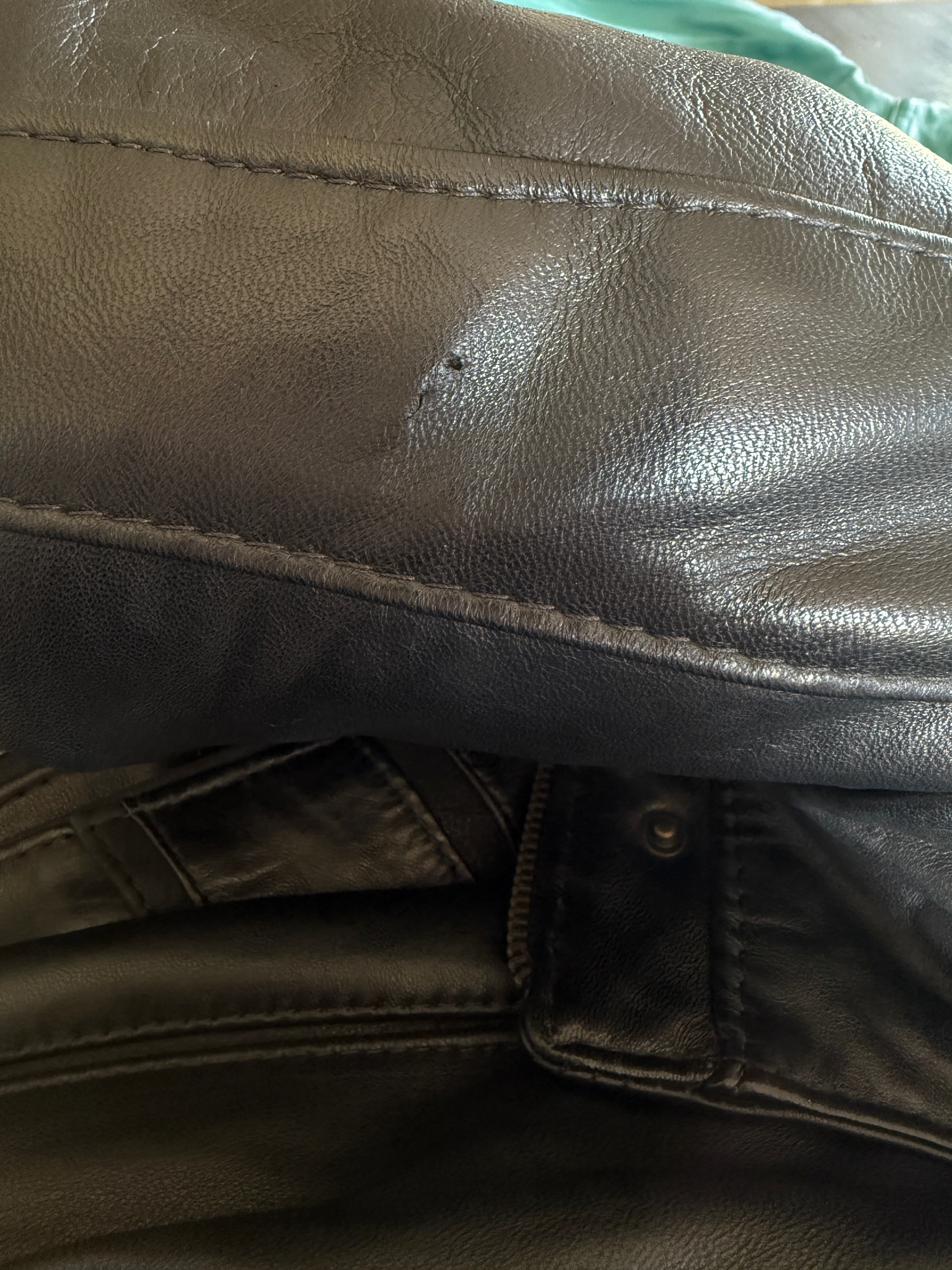 Bomber anni '80 in vera pelle nera