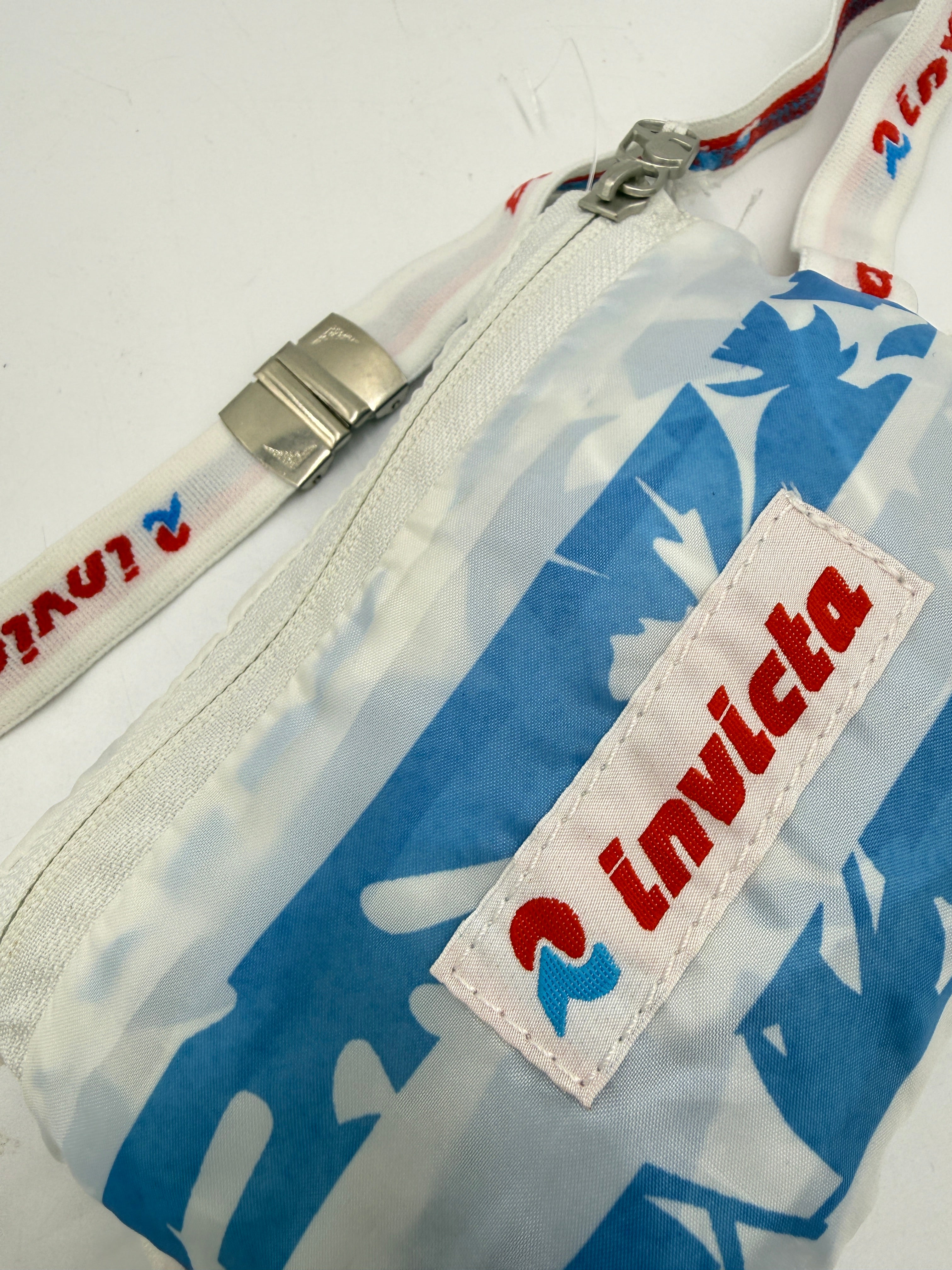 Zainetto Invicta vintage a righe - nylon leggero pieghevole