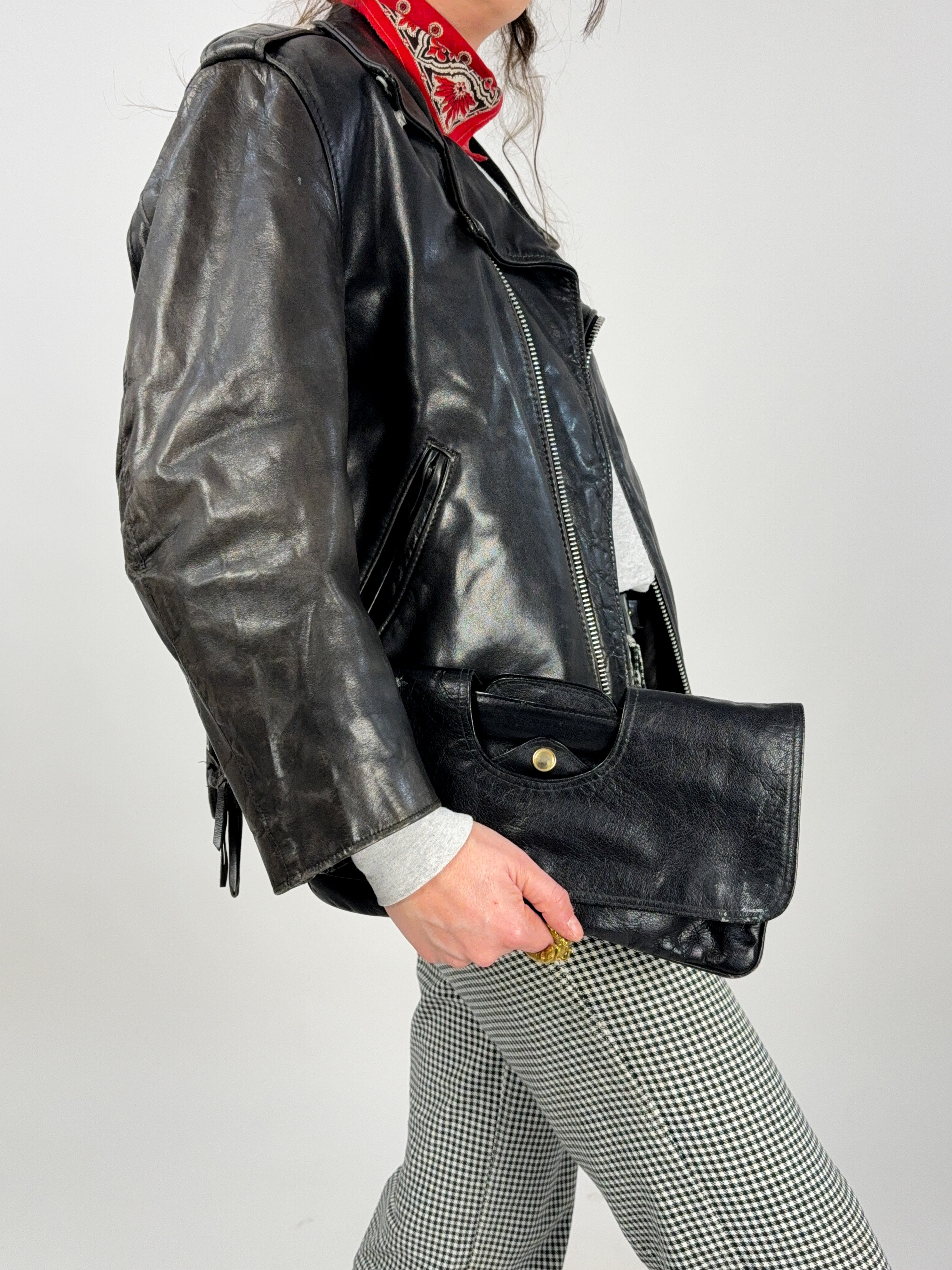 Clutch in vera pelle vintage