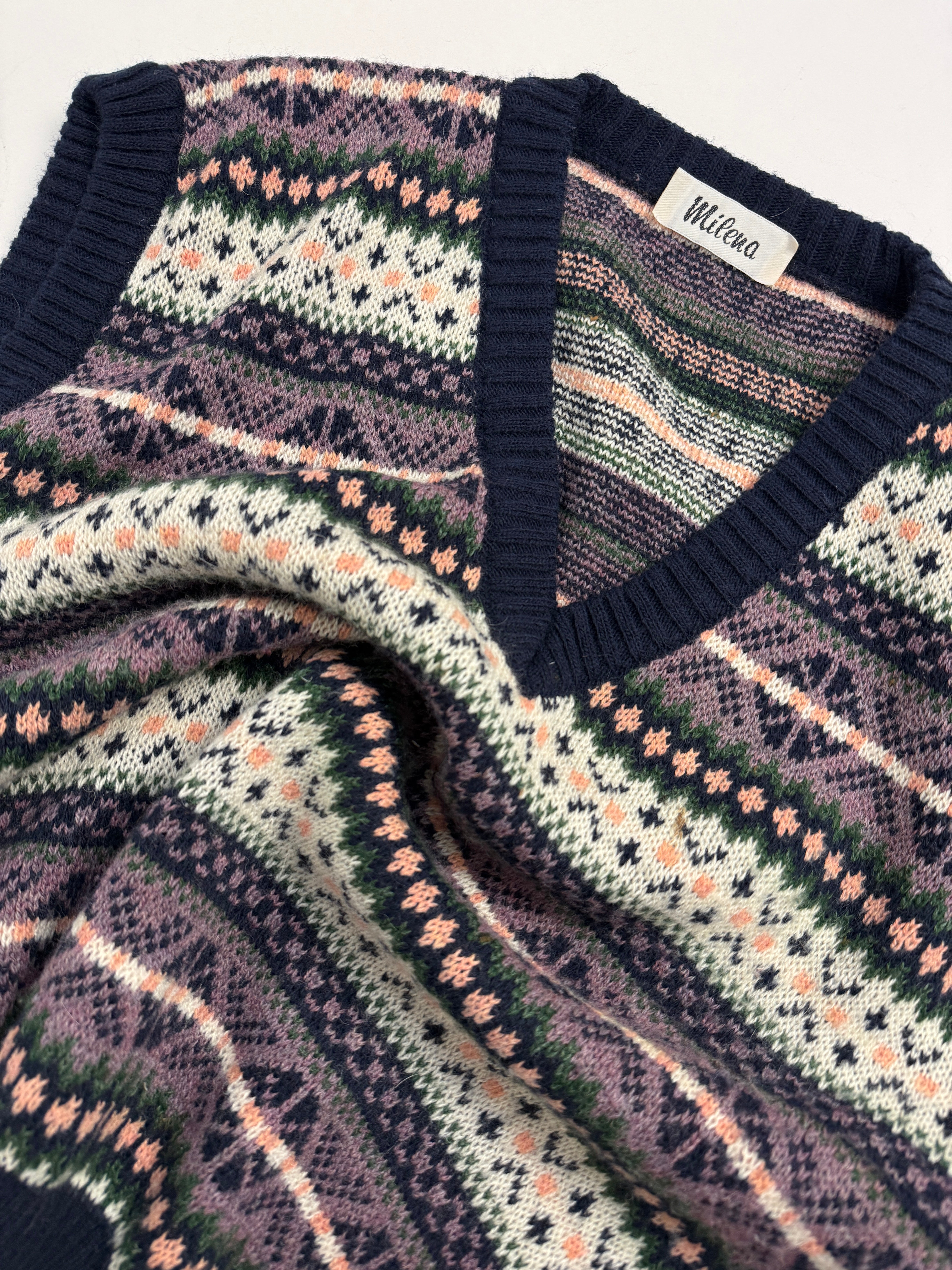 Gilet in lana fantasia anni '80