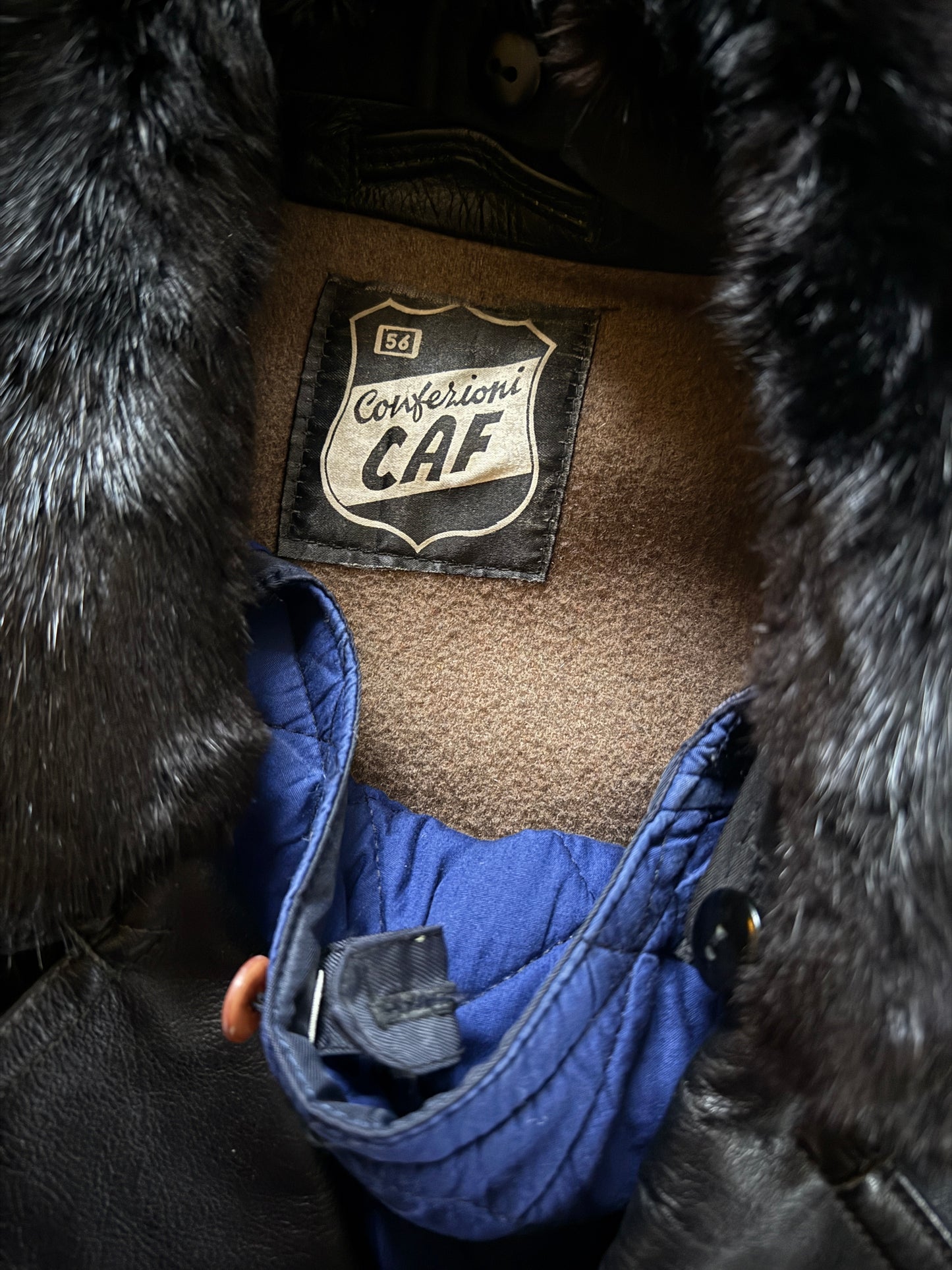 Cappotto in pelle Confezioni CAF anni '60