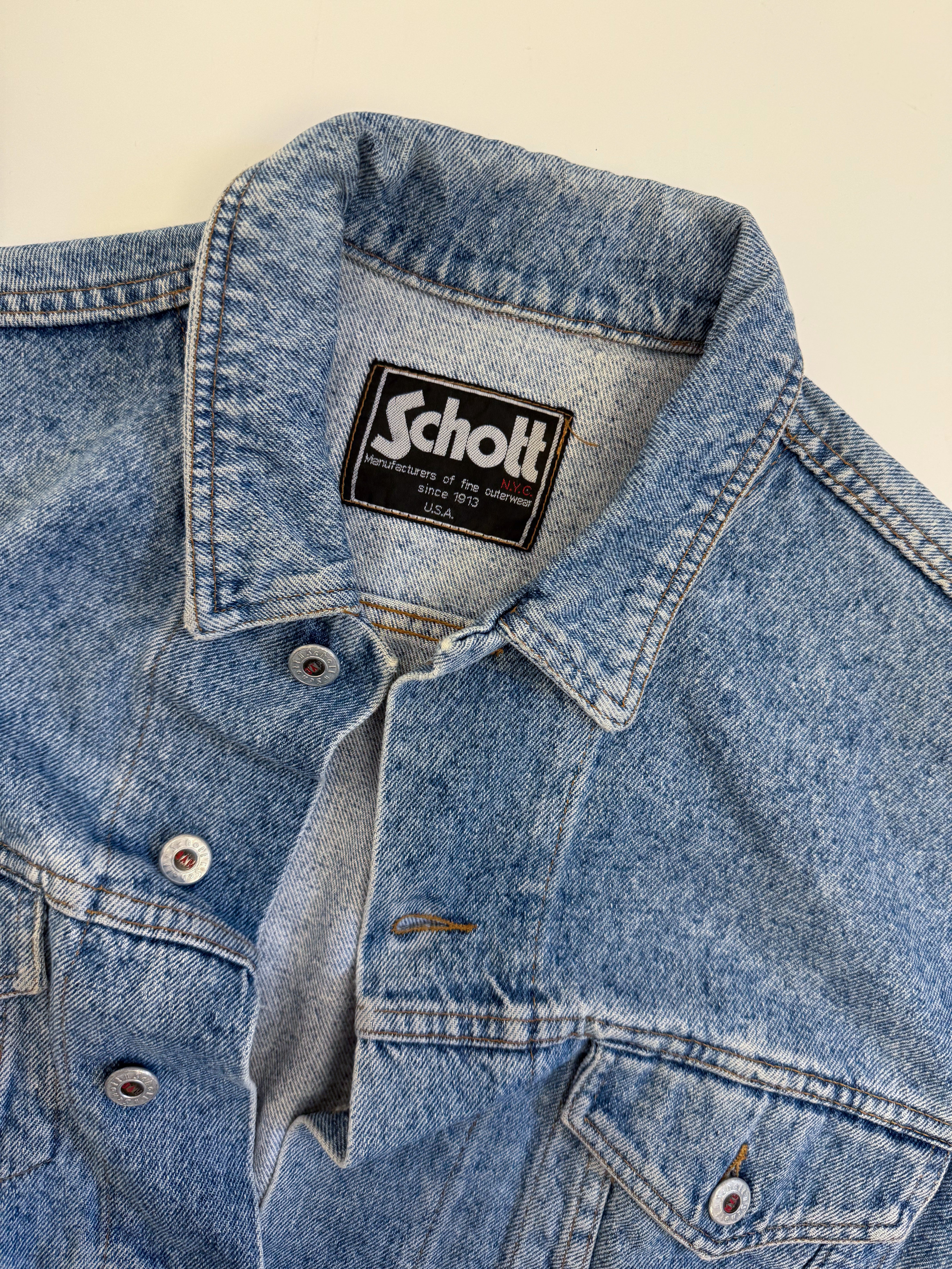 Schott U.S.A. denim trucker jacket