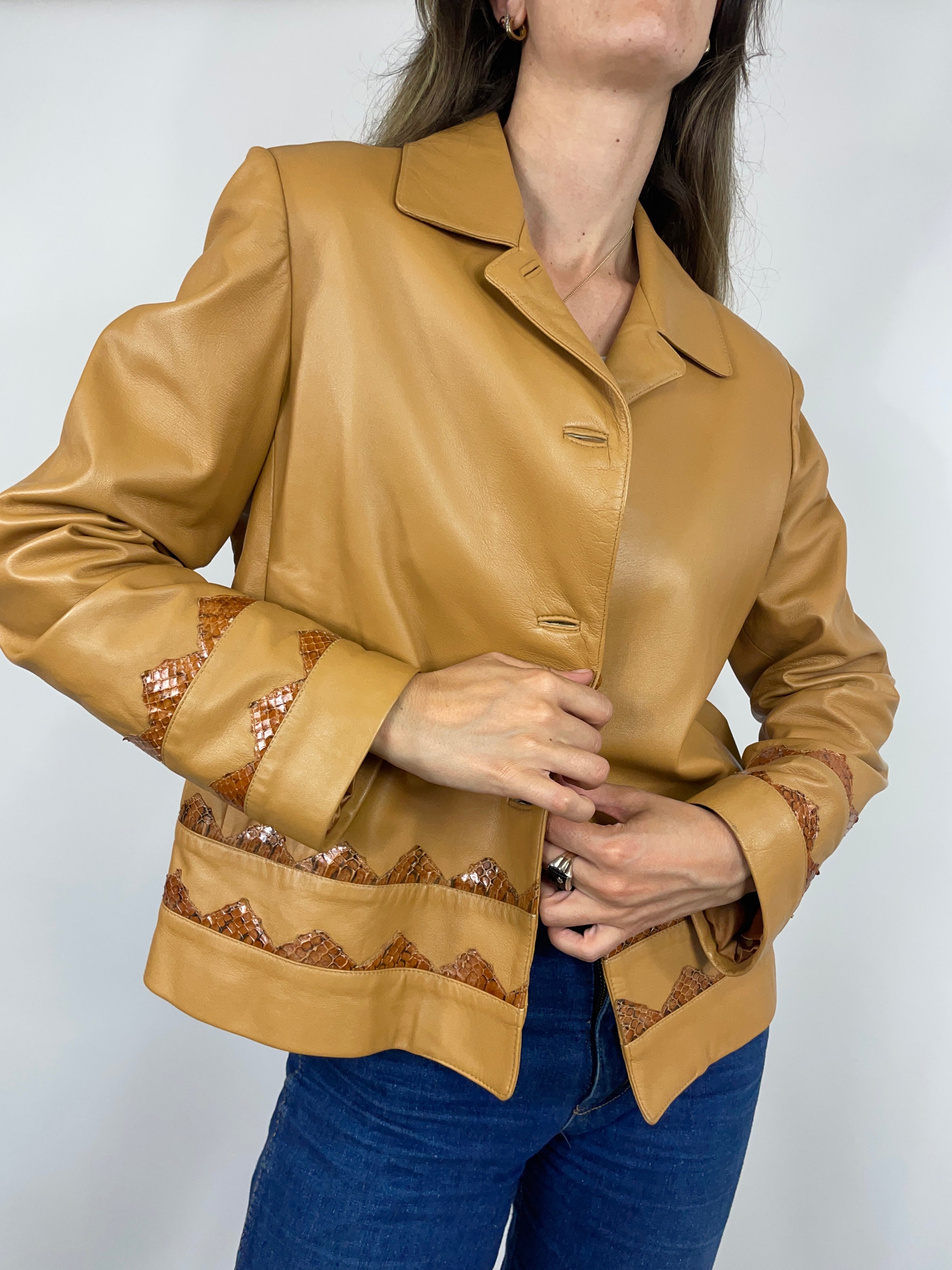 Nappa leather jacket