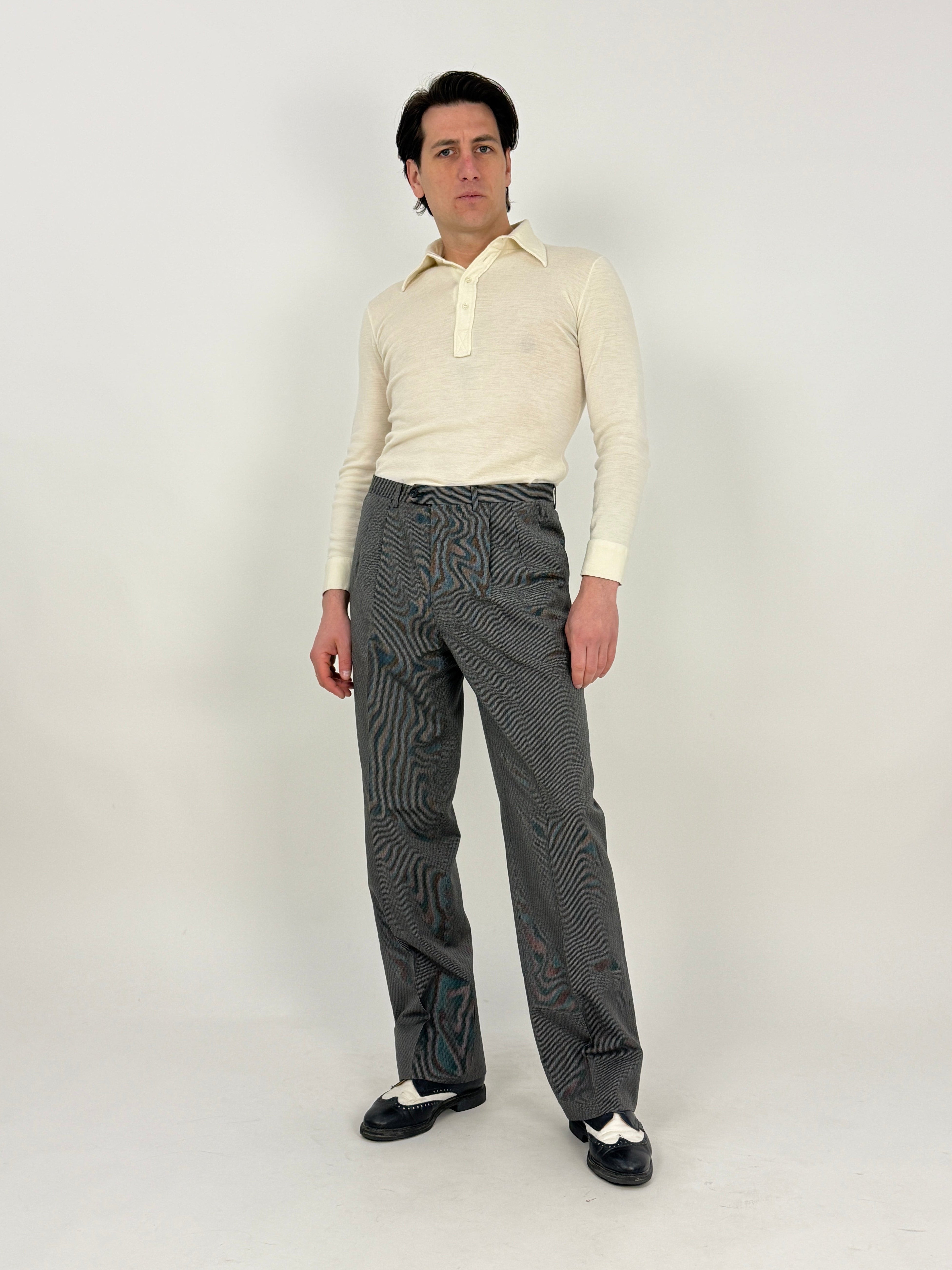 Pantaloni uomo sartoriali vintage - tessuto a righe