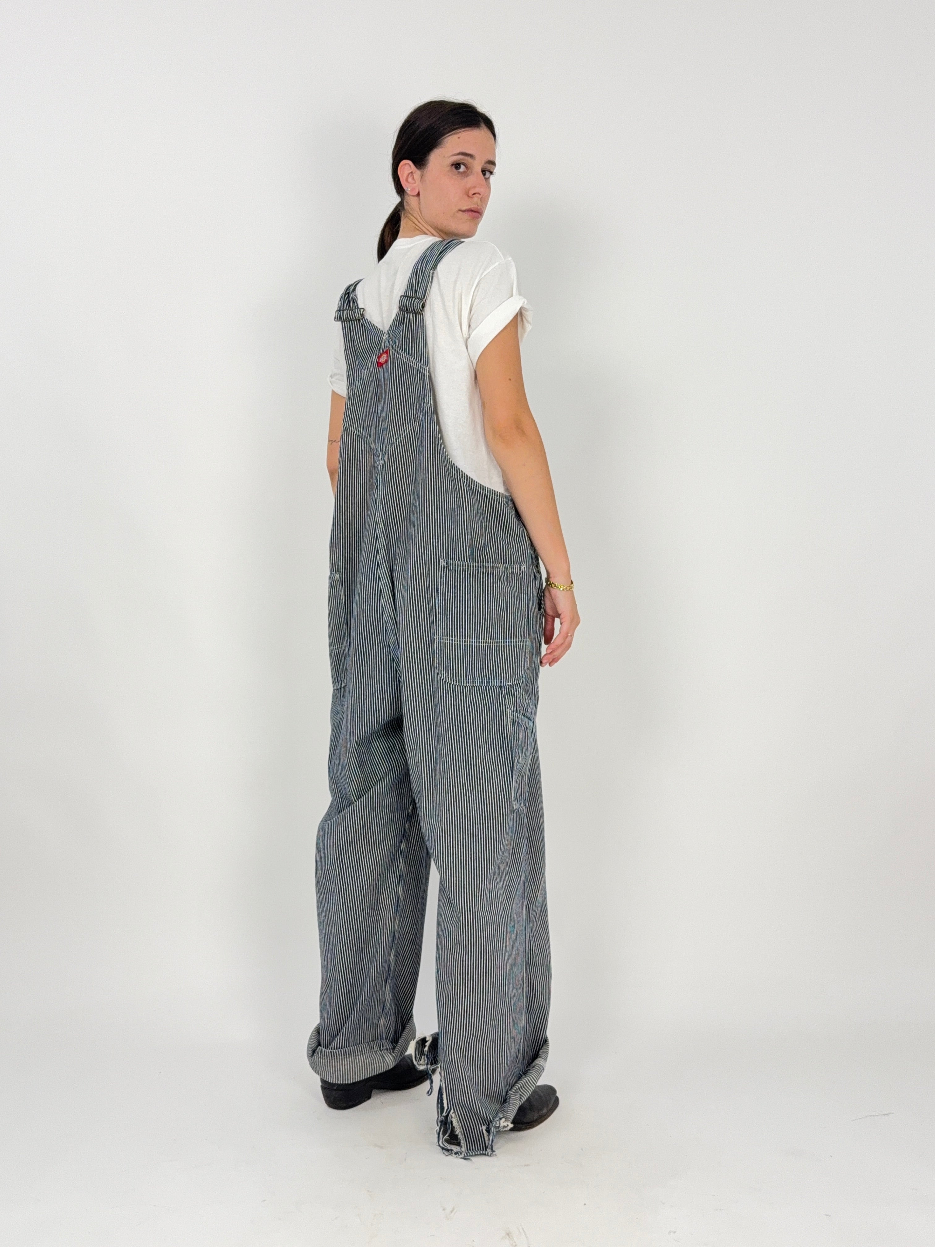 Salopette Dickies vintage Hickory Stripe - Overalls Workwear a righe