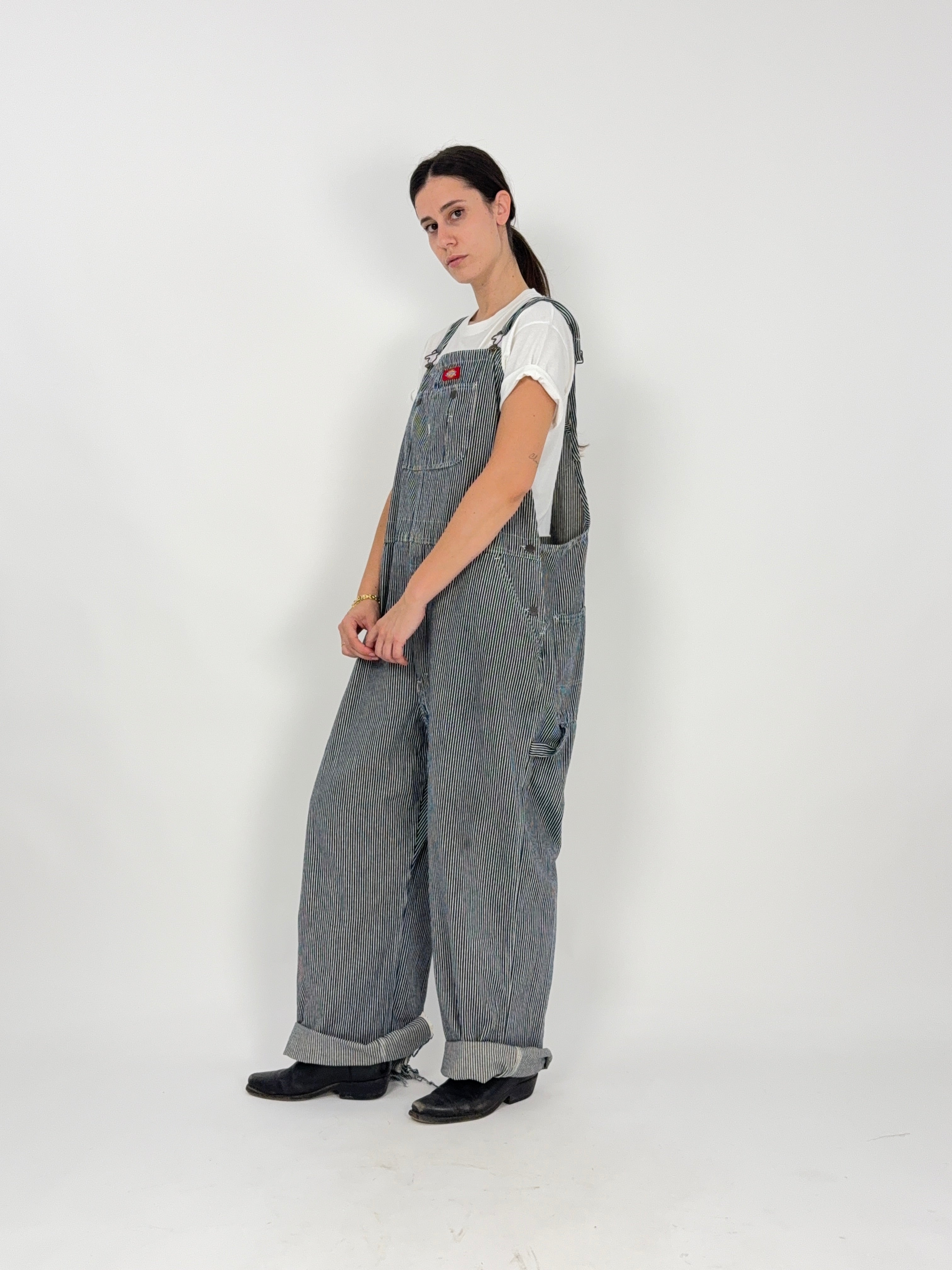 Salopette Dickies vintage Hickory Stripe - Overalls Workwear a righe