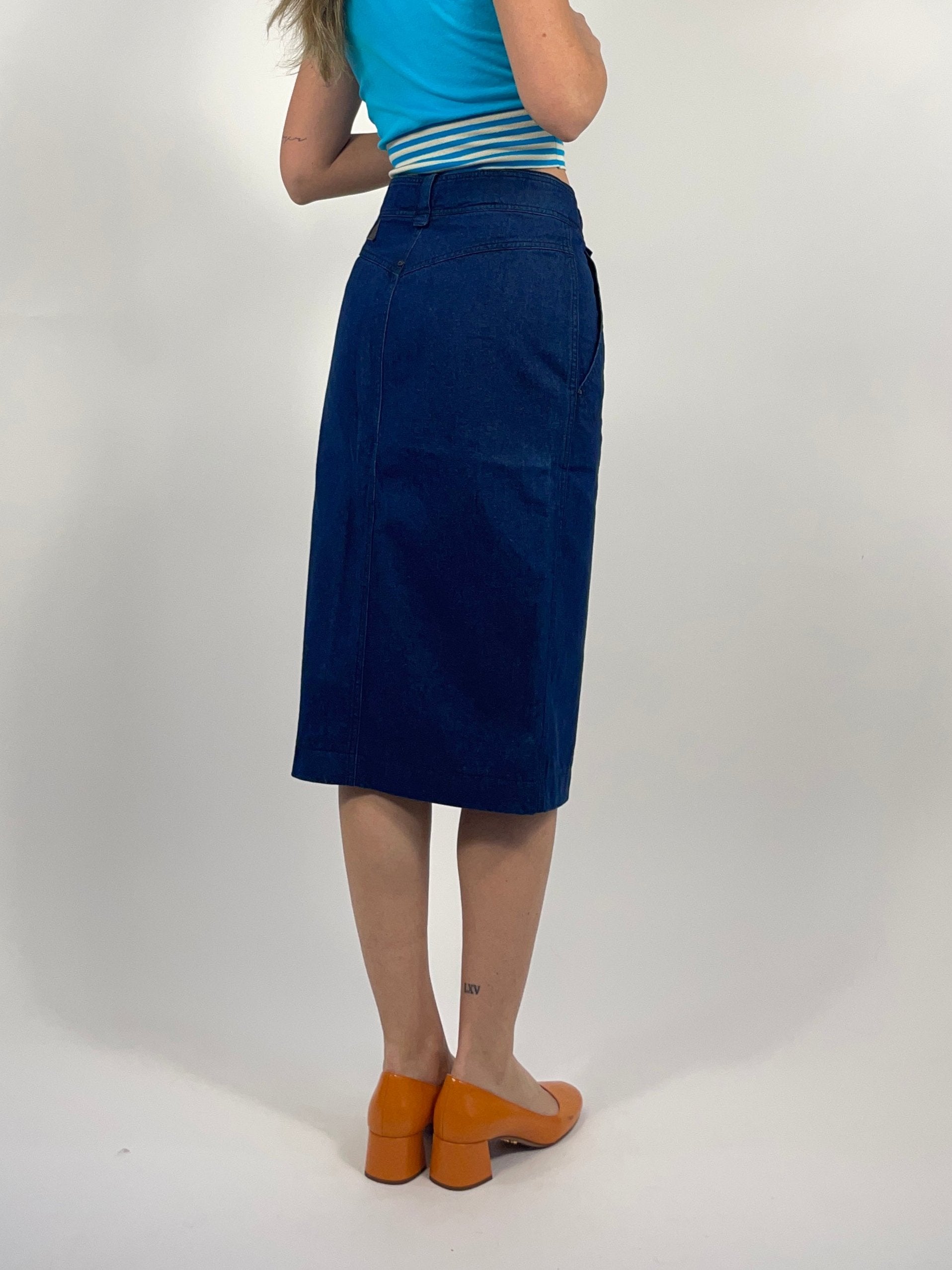 Gonna denim Claude Montana anni '80/90