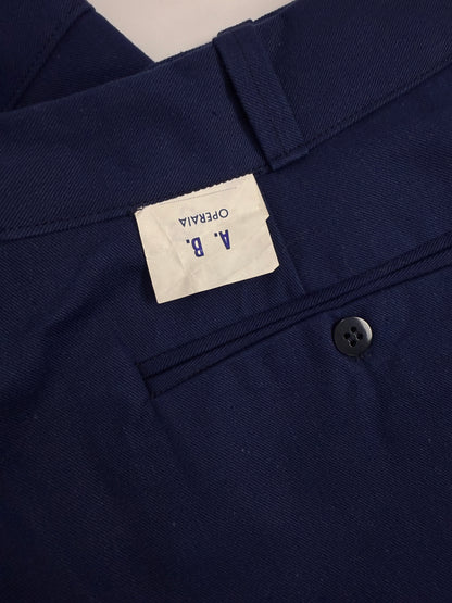 Pantaloni workwear anni ’70 blu navy in twill selvedge cimosa