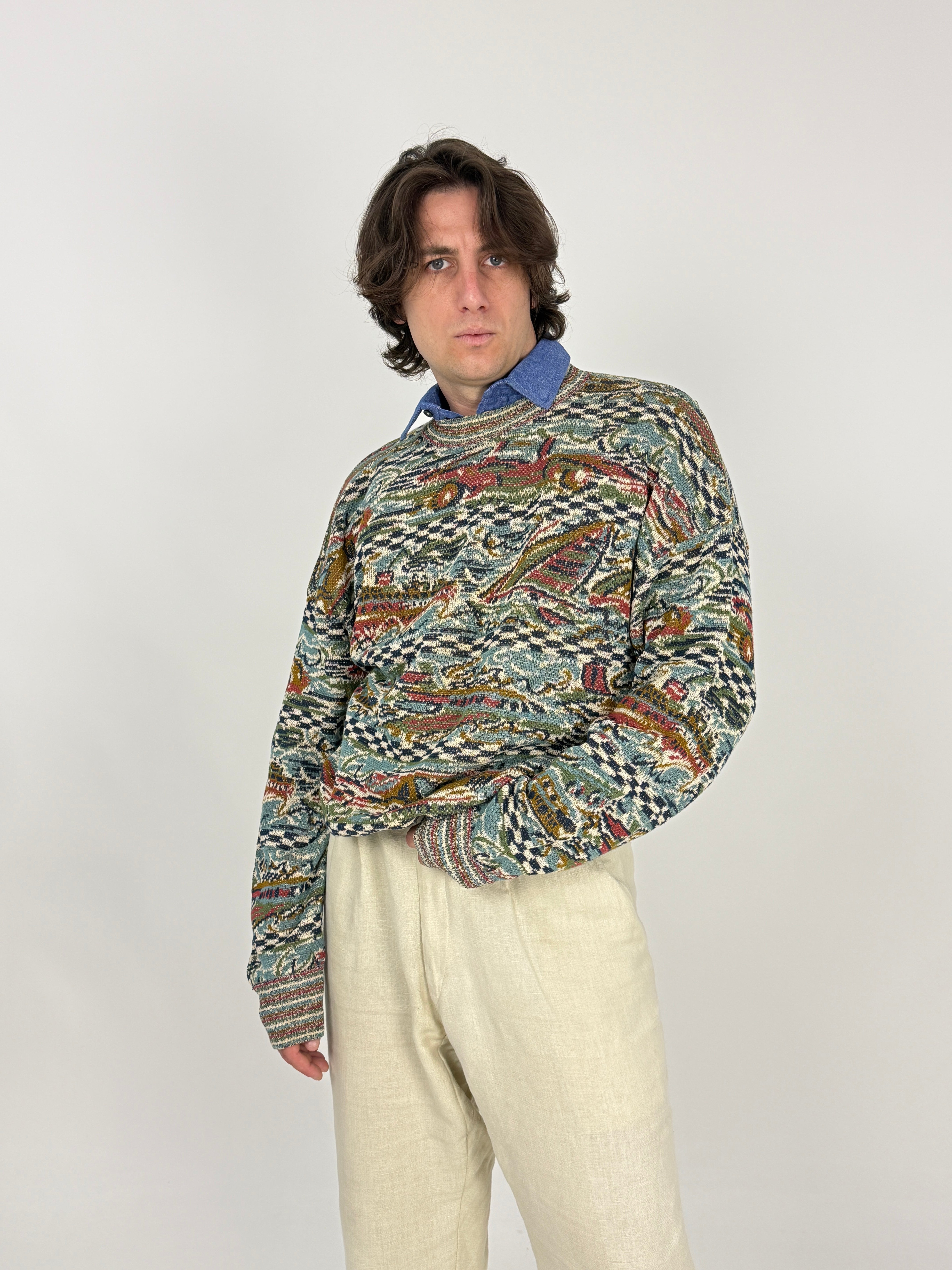 Maglione Missoni Jacquard Anni '80 - Taglia L
