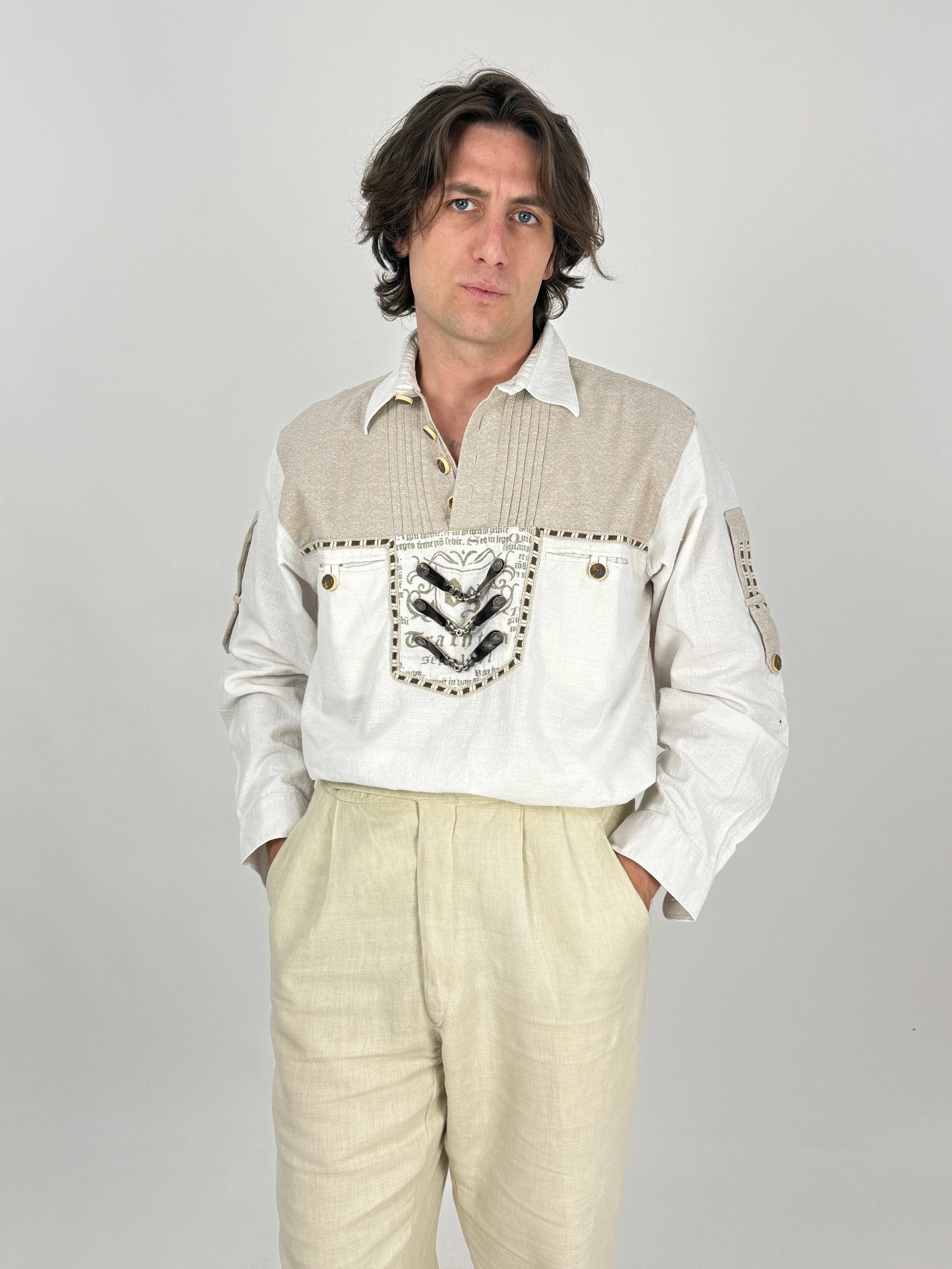camicia-trachten-in-cotone-bianco