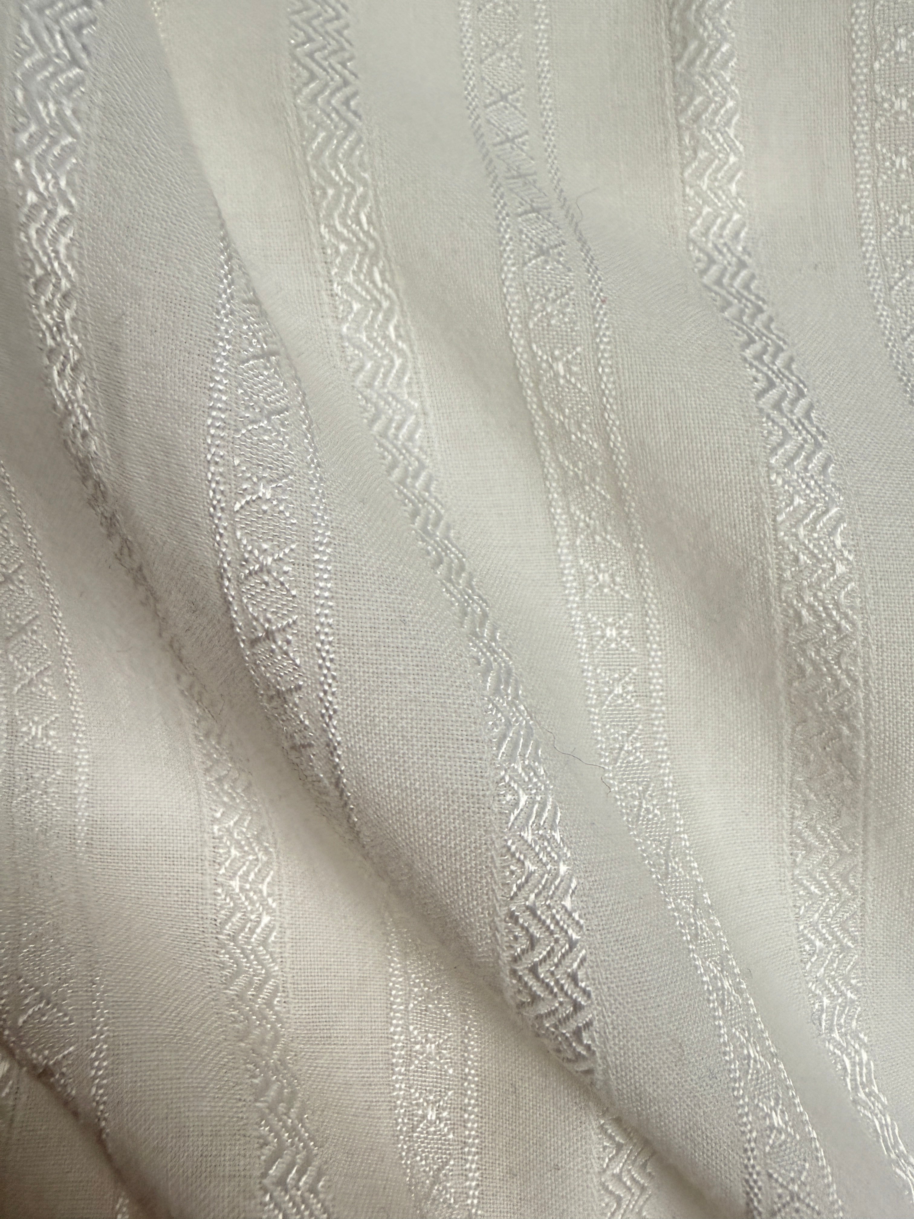 Camicia Gian Paolo Rivieri Anni '70 Bianco Jacquard