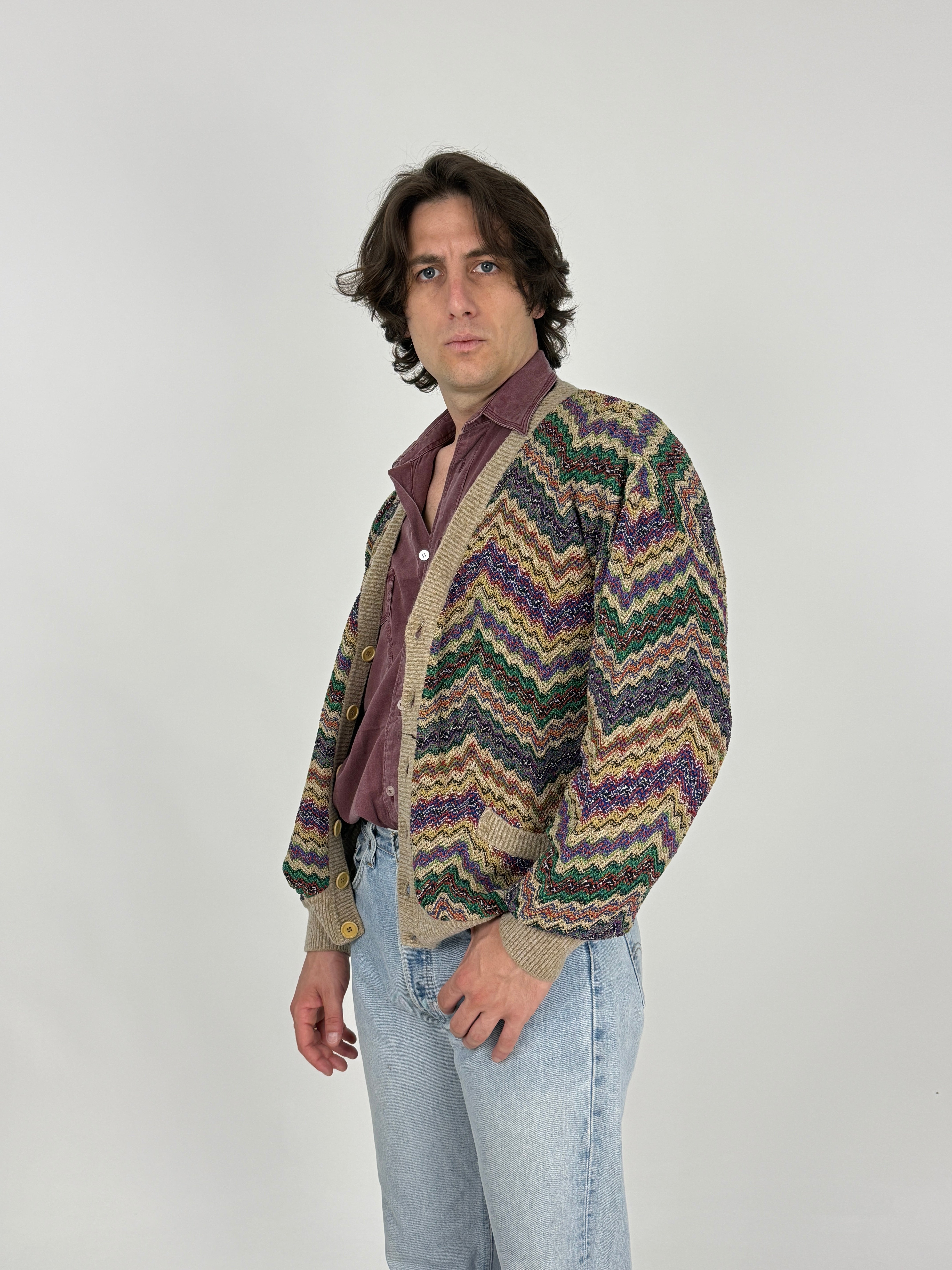 Cardigan Missoni Uomo Anni '70/'80 - Pezzo d'Archivio - Taglia M