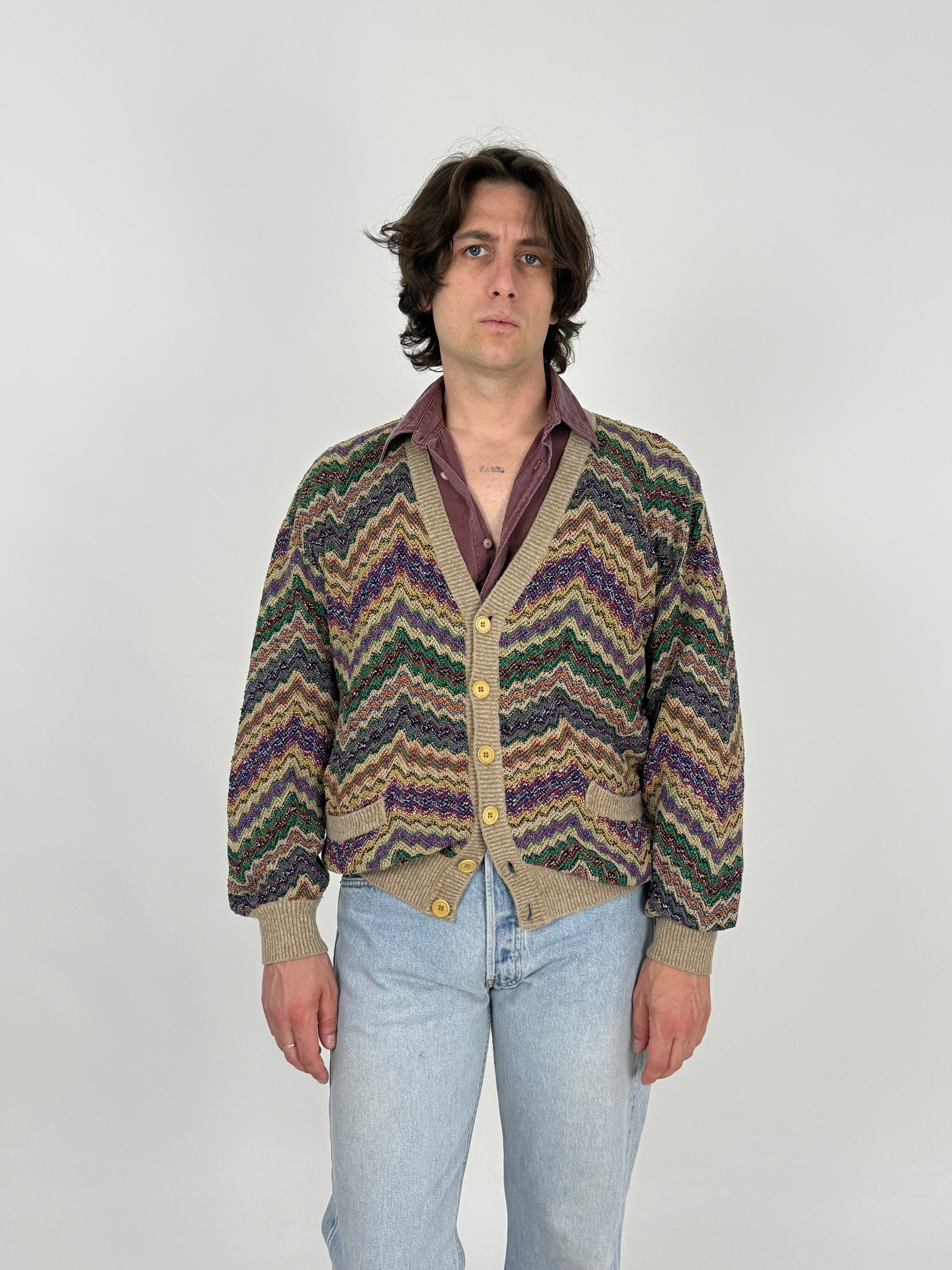 Cardigan Missoni Uomo Anni '70/'80 - Pezzo d'Archivio - Taglia M