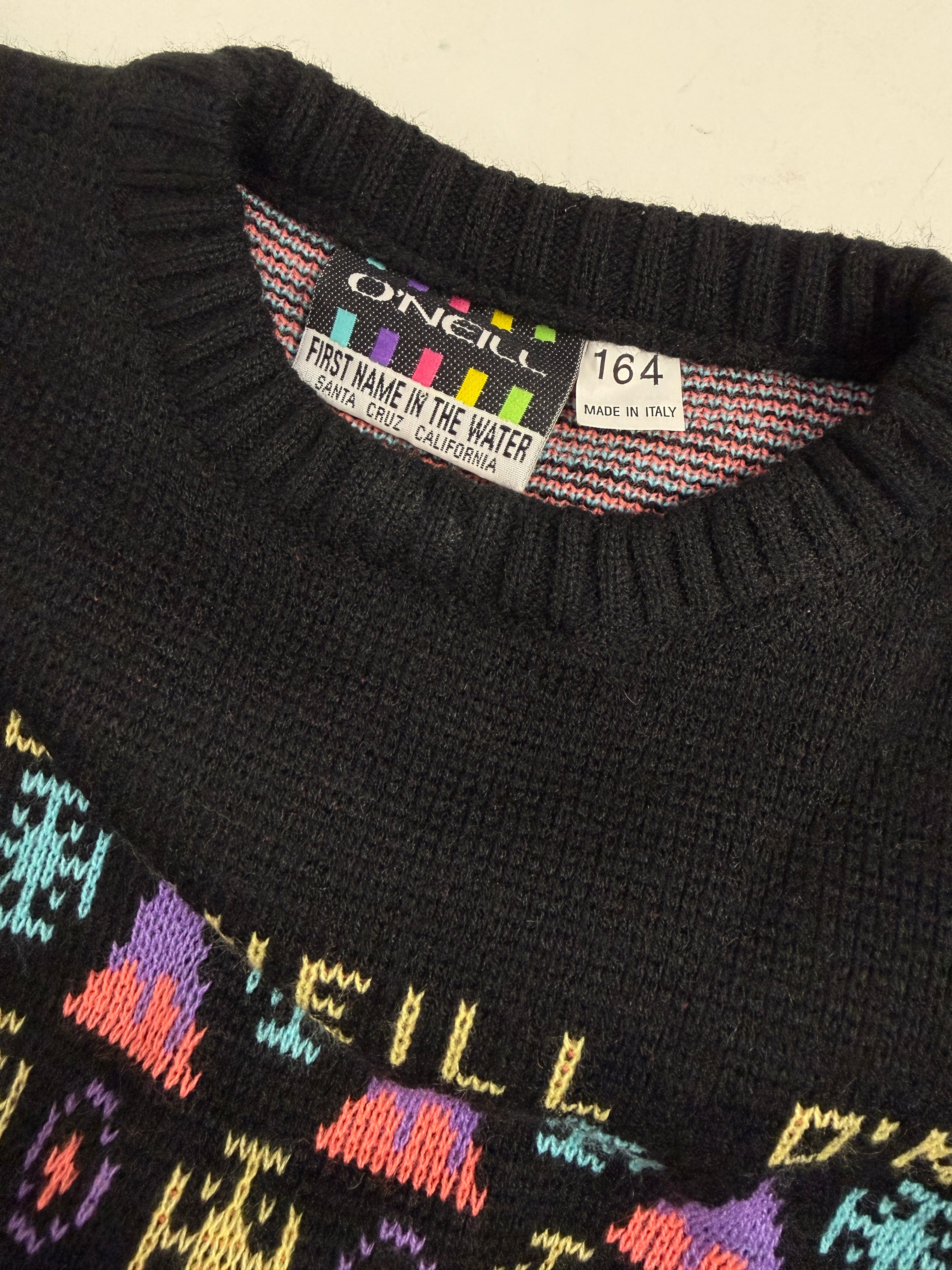 Maglione  O'Neill anni '80/'90 – Grafica Neon Surf